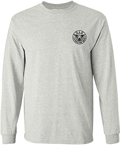 Koloa Surf Men's Wavy Palm Logo Long Sleeve T-Shirt - Regular, Big & Tall Sizes - Beachwear, Surfing & Casual Outdoor Activities