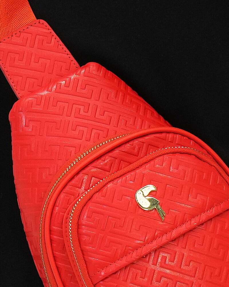 Premium Genuine Red Leather Messenger Bag for Men & Women - Stylish & Durable Crossbody Laptop Bag for Work, Travel & Everyday Use