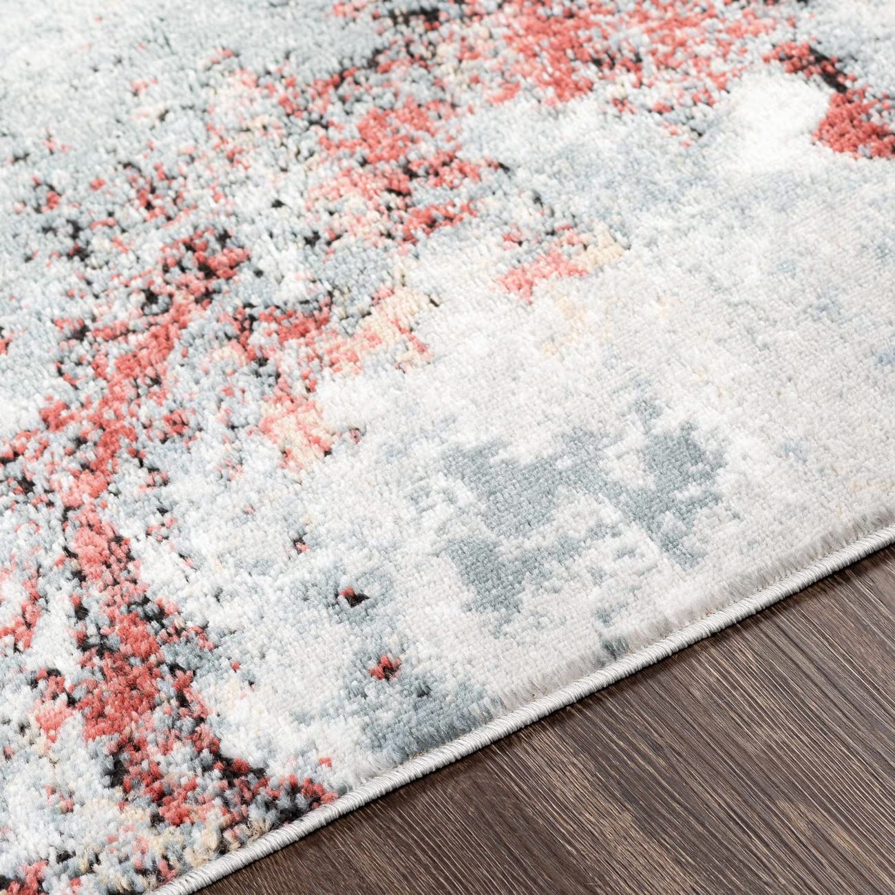 Mark&Day 6x9 Modern Medium Gray Area Rug - Soft Grey Black White Carpet for Living Room, Bedroom, Kitchen - 6'7