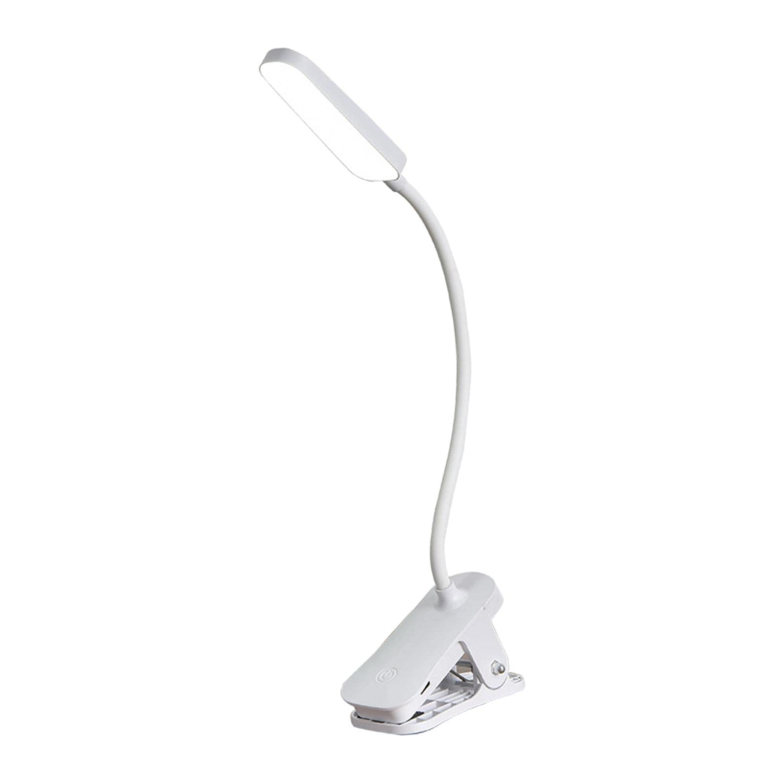 MagiDeal Flexible Gooseneck LED Clip on Table Lamp - USB Powered Eye-Caring Light for Study, Office, Home, Bedroom & Nightstand - Adjustable Reading Light for Books, Laptop & Workspace