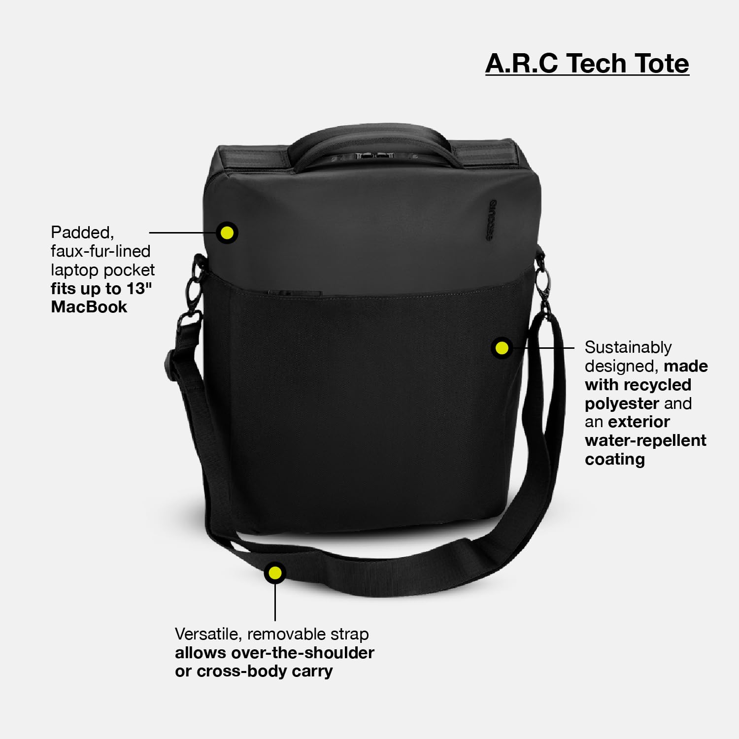 Incase Compact Backpack - Lightweight Travel Backpack with Fleece-Lined Laptop Compartment for 14-inch Laptop - Perfect for Commuting, Business Travel & College (Black)