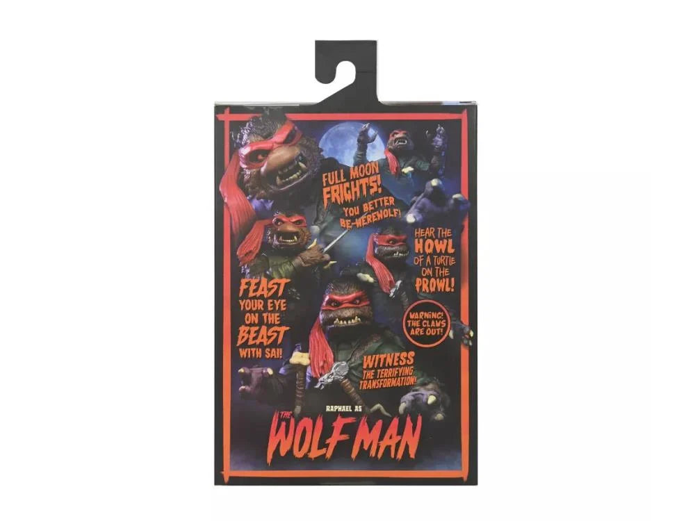 Universal Monsters x Teenage Mutant Ninja Turtles Ultimate Raphael as Wolfman Action Figure - TMNT Collectible Toy for Fans & Halloween Decor