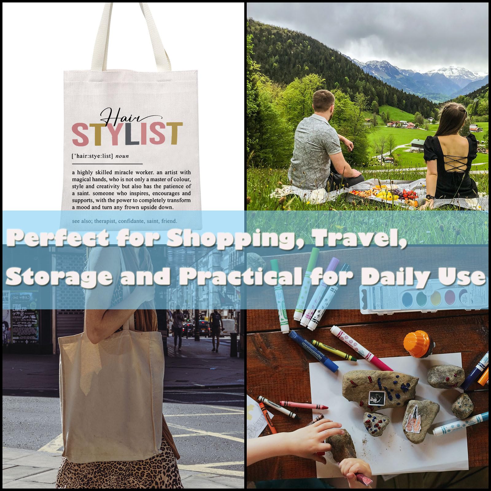Stylish Hairstylist Tote Bag - Perfect Gift for Cosmetology Graduates & Hair Stylists - Durable & Spacious Hairdresser Supply Bag for Salon Tools & Essentials - Ideal for Work, Travel & Beauty School