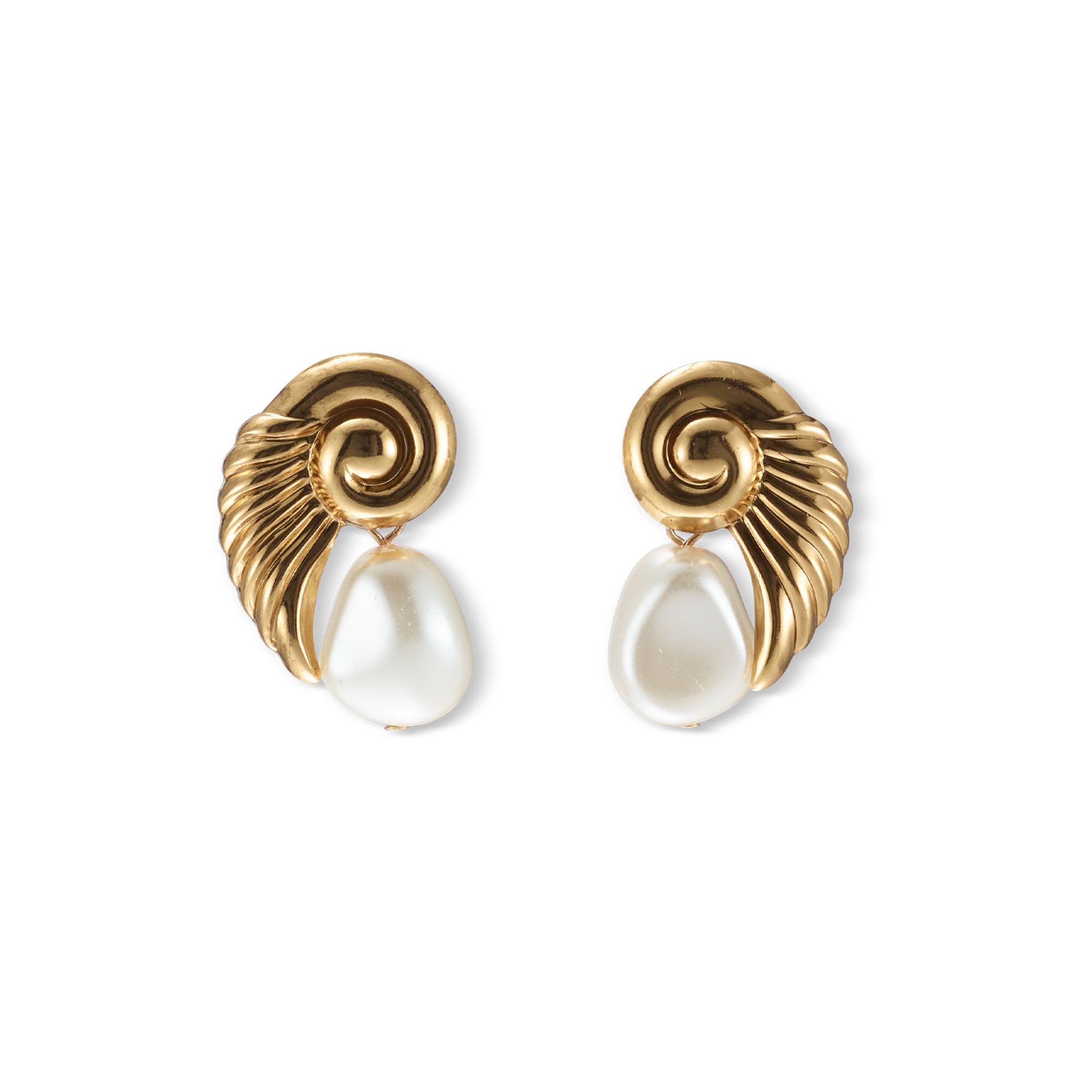 Denise Winged Pearl Drop Earrings - Elegant Dangle Earrings for Women, 925 Sterling Silver Jewelry Gift for Her, Perfect for Weddings & Special Occasions