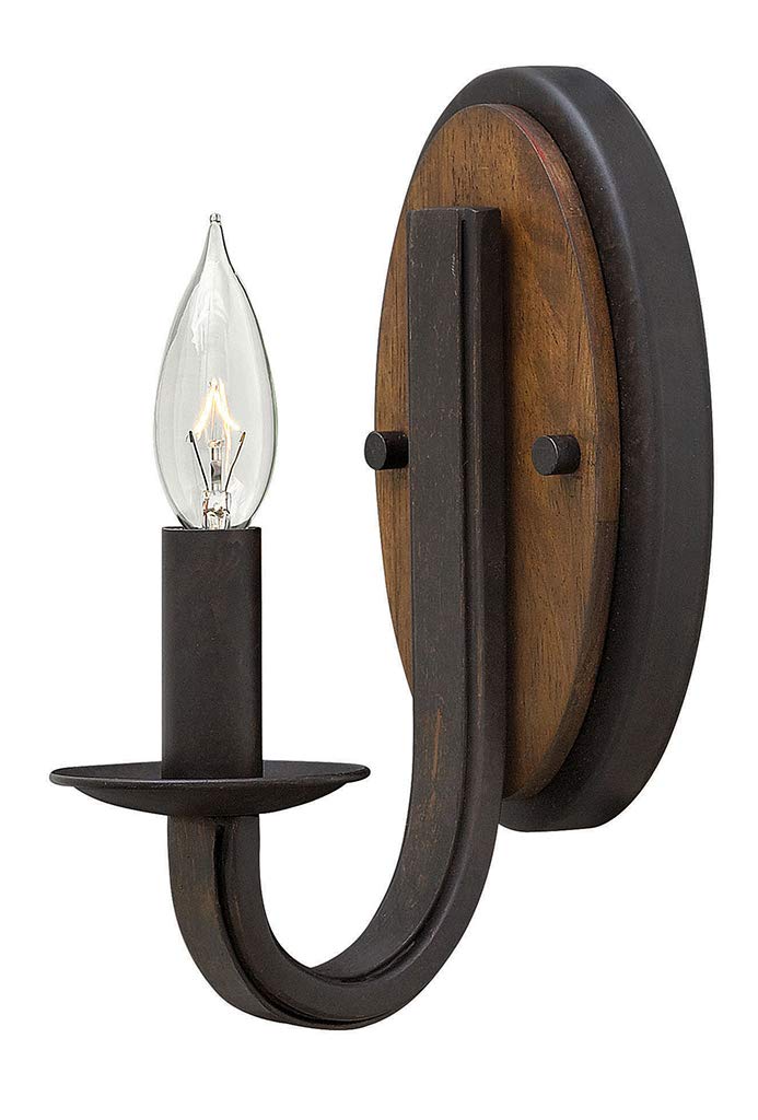 Fredrick Ramond Bastille Collection Vintage Bronze Wall Sconce - Single Light Fixture for Bedroom, Hallway & Living Room Decor