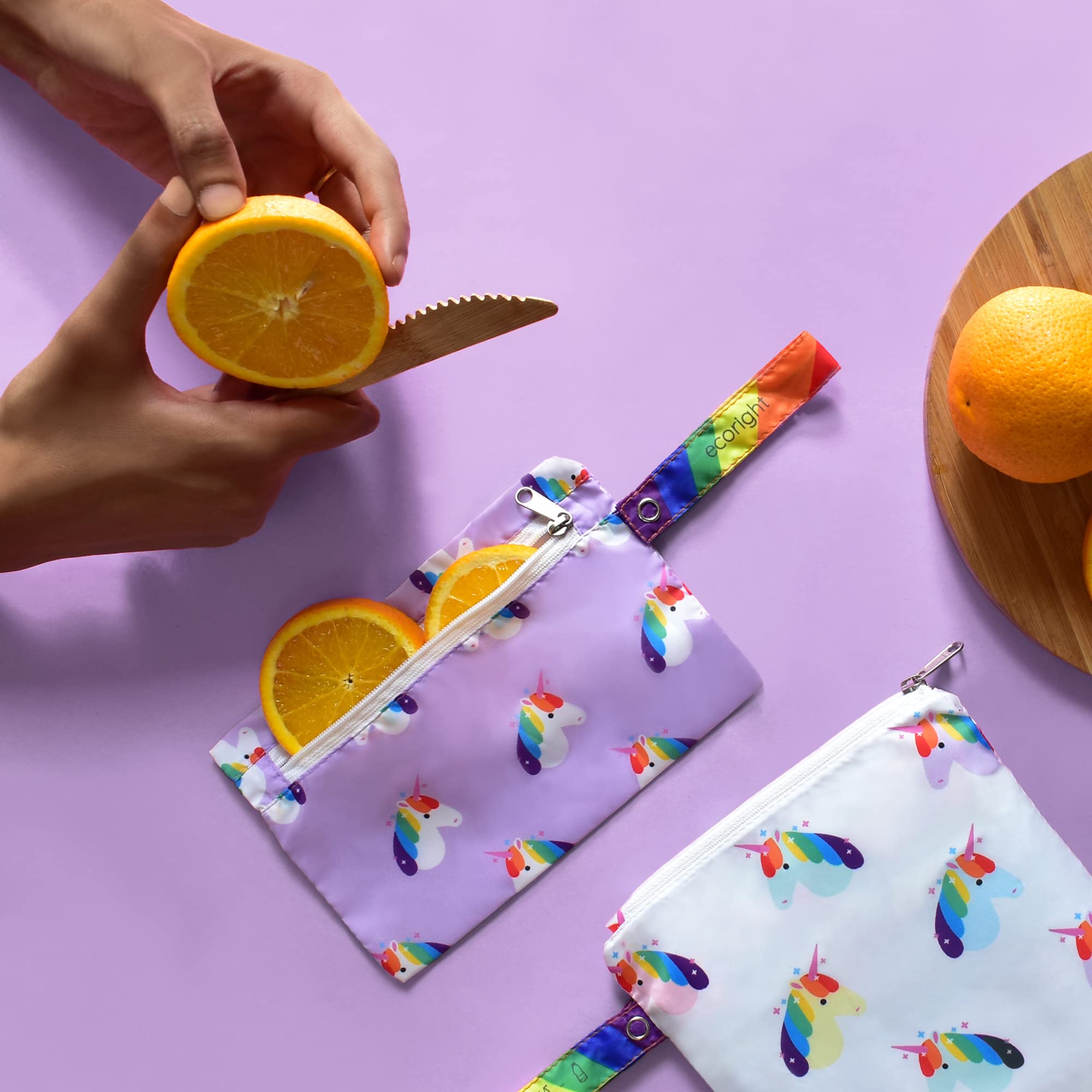 EcoRight Reusable Sandwich Bags & Snack Bags - 100% Recycled, BPA Free, Food Safe (Set of 2) | Perfect for School Lunches, Picnics & Meal Prep