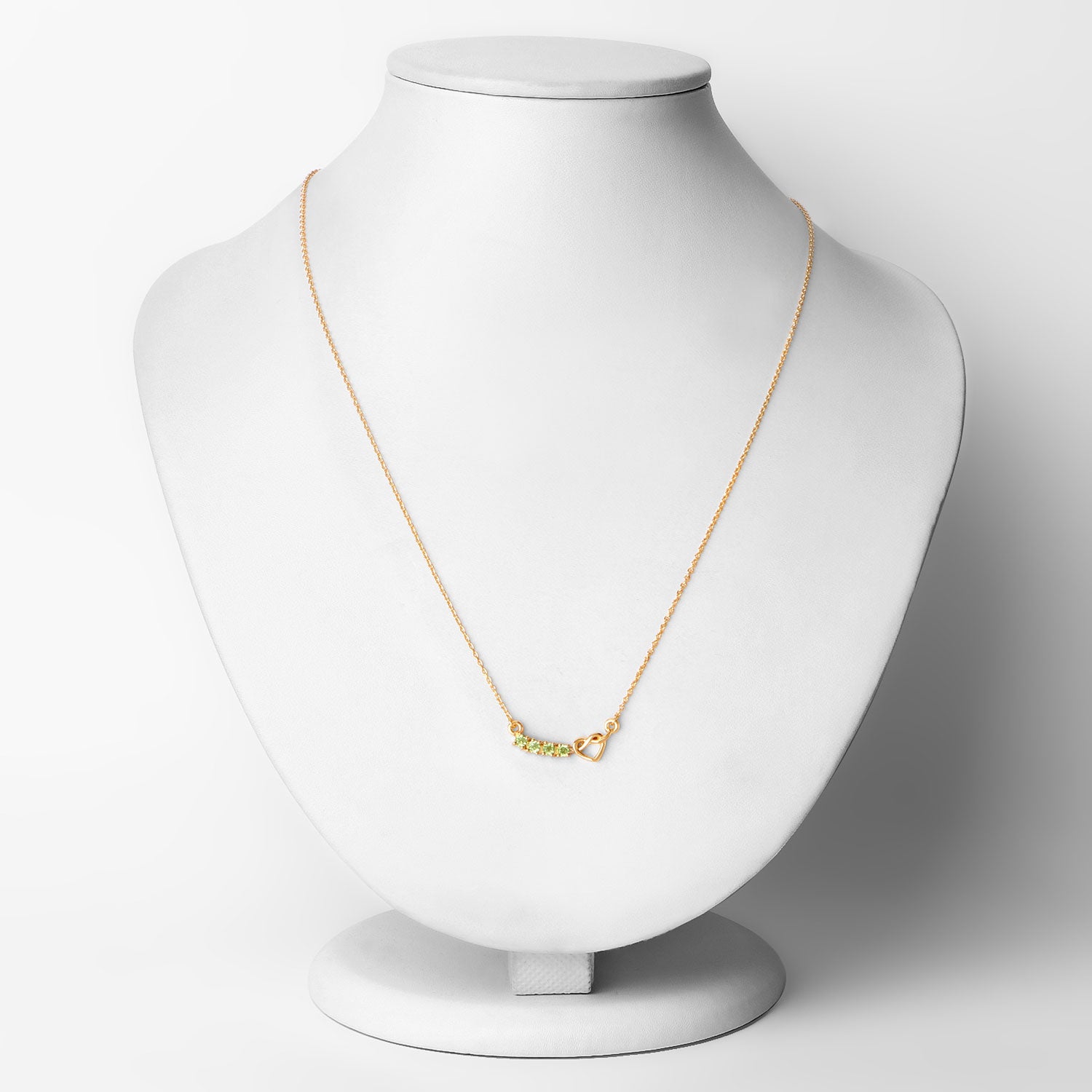 Genuine Peridot Heart Necklace - 14K Gold Plated Sterling Silver Pendant for Women | Perfect Gift for Birthday, Anniversary & Valentine's Day | Elegant Jewelry for Everyday Wear & Special Occasions