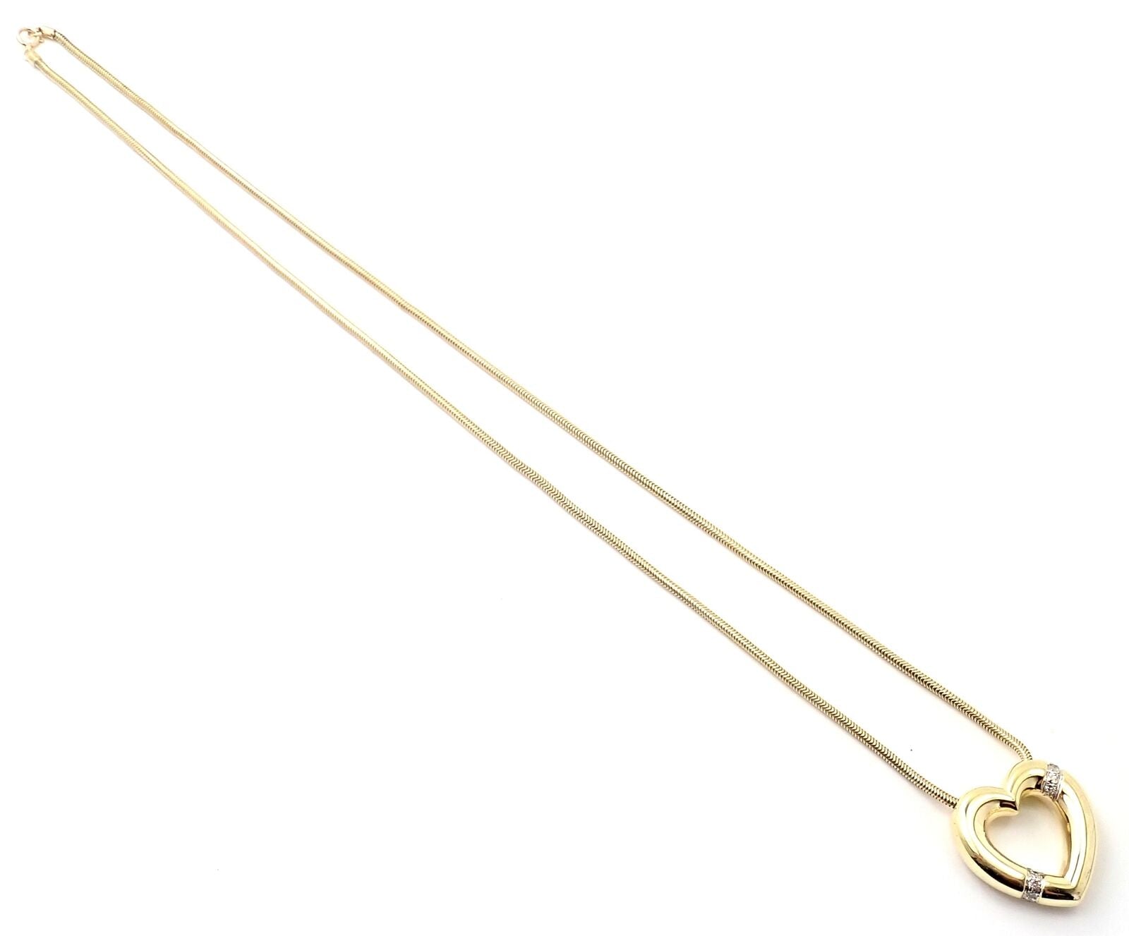 Authentic Tiffany & Co Picasso 18k Yellow Gold Diamond Heart Pendant Necklace | Luxury Jewelry Gift for Women | Perfect for Anniversaries, Valentine's Day & Special Occasions