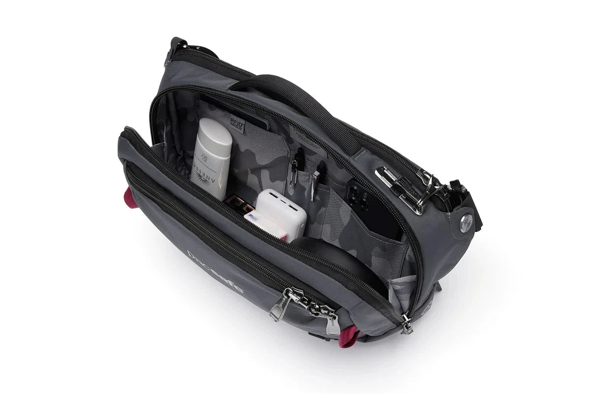 Pacsafe EXP 12 Anti-Theft Sling Crossbody Bag for Men & Women - Secure Travel & Commuting - RFID Protection & Cut-Resistant Straps for Urban Adventures