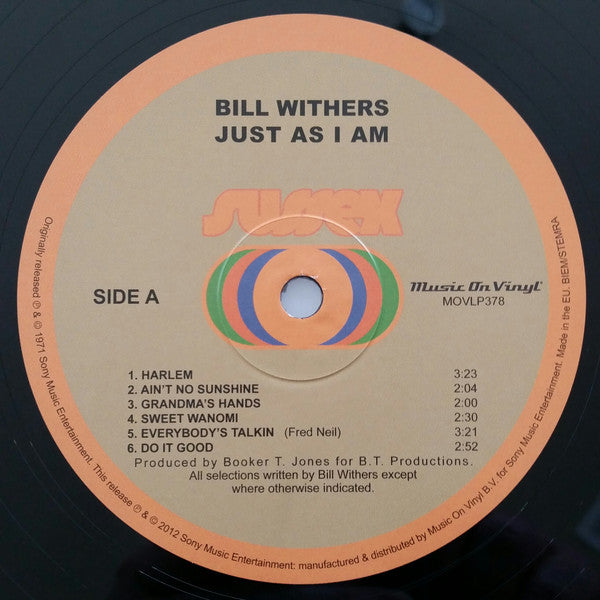Bill Withers - Just As I Am Vinyl LP Album (Reissue, Remastered, 180g) Mint Condition - Perfect for Record Collectors & Soul Music Lovers