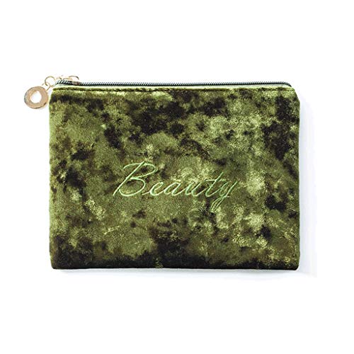FSHAN Velvet Makeup Bag for Women - Travel Cosmetic Organizer with Zipper, Multifunctional Storage Pouch for Purse, Vanity Organizer Box - Perfect Gift for Girls (Great for Travel, Home & Office Use)