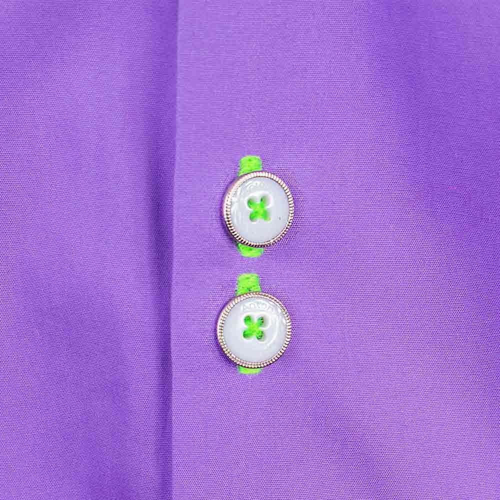 Stylish Purple and Neon Green Designer Dress Shirts for Men | Premium Quality Made in USA | Perfect for Business Meetings, Parties & Special Occasions
