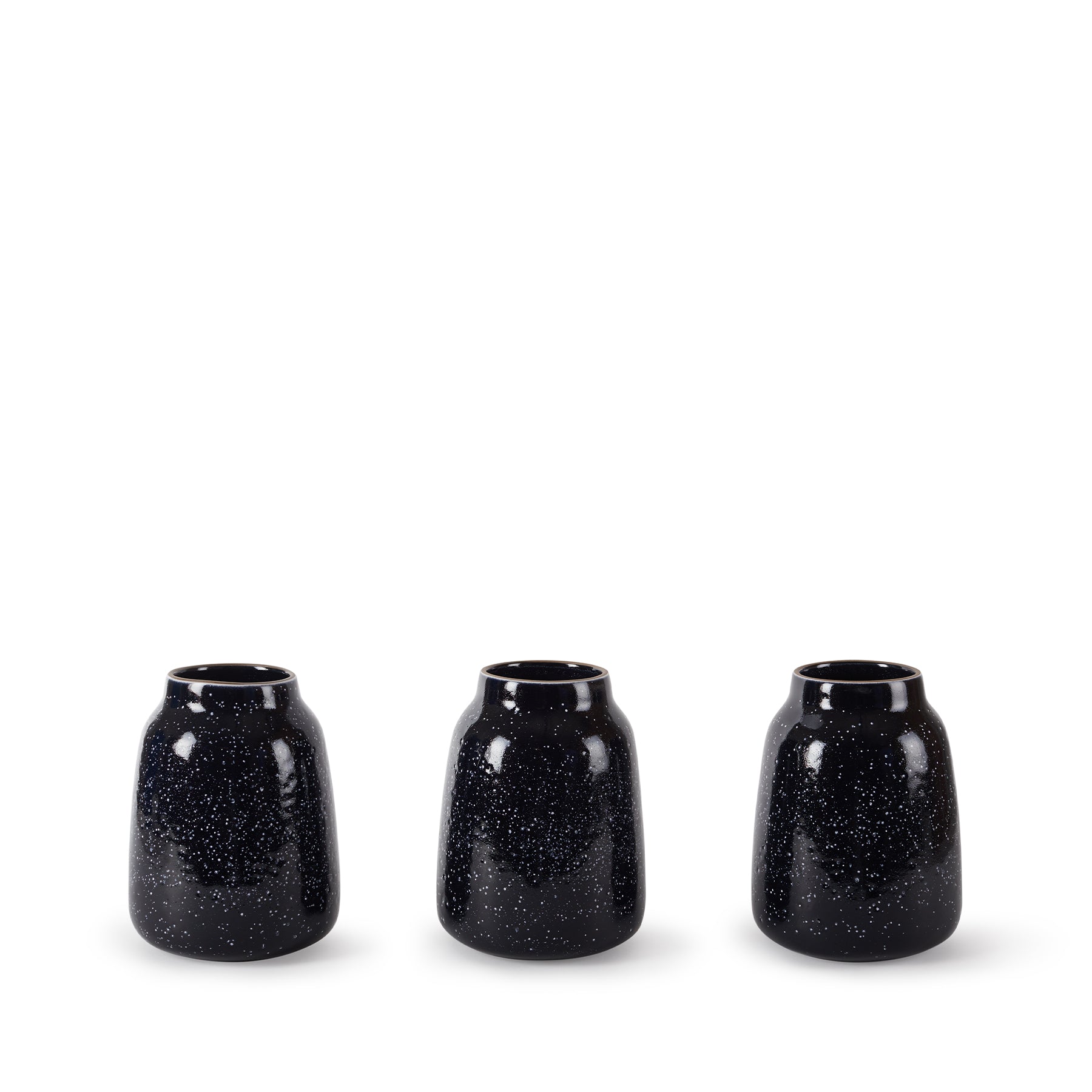 Midnight Blue and Opaque White Wide Vase - Elegant Home Decor for Dining Table, Wedding Centerpiece & Living Room Display