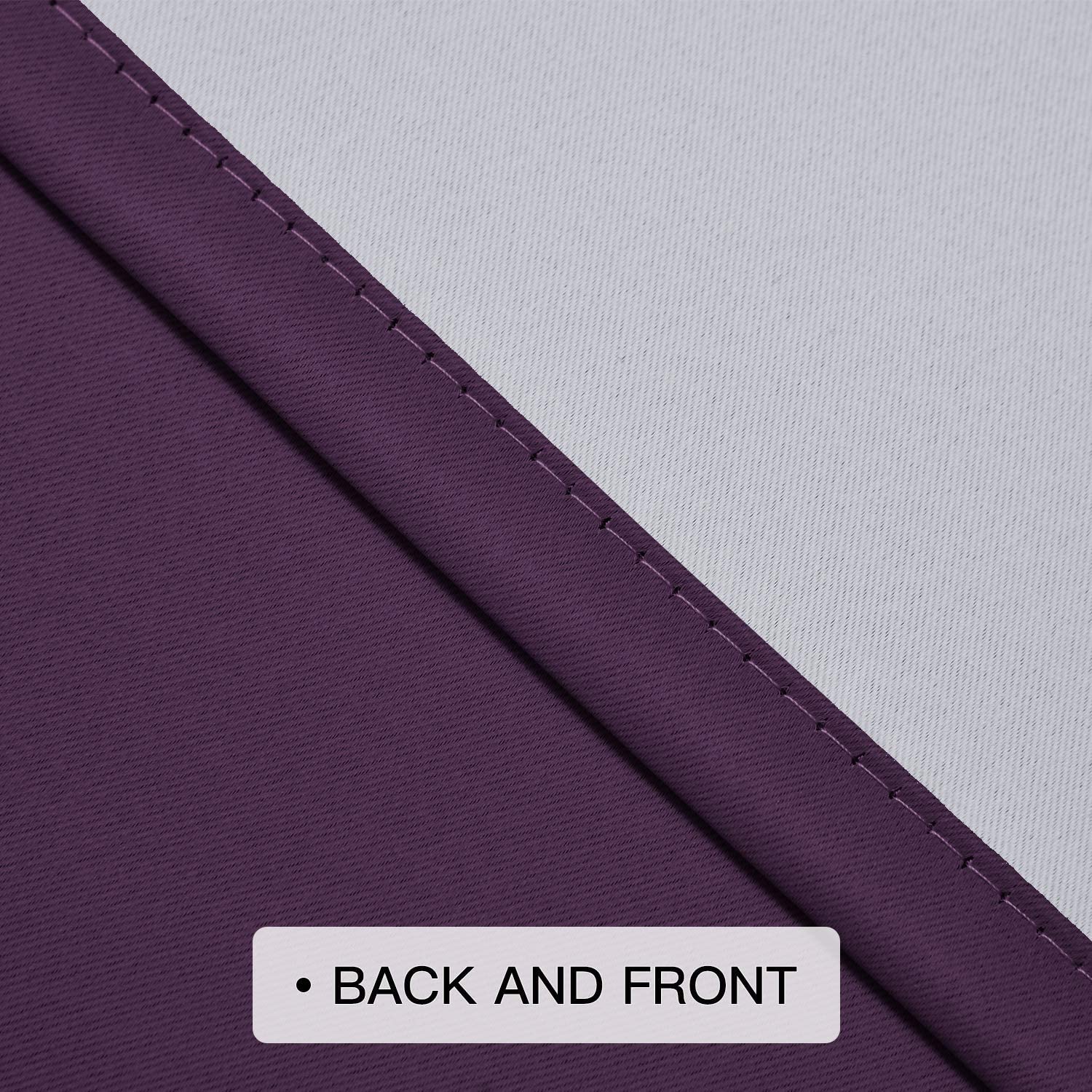 Room Darkening Ombre Curtains 63 Inch - Thermal Insulated Light Blocking Drapes with Grommet Top in Purple & Greyish White Gradient (Set of 2 Panels, 42x63 Inches) for Bedroom & Living Room - Perfect for Home Decor, Privacy & Temperature Control