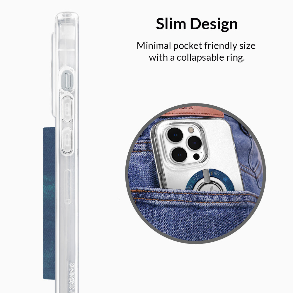 Blue Jean Baby MagSafe Grip Ring - Magnetic Phone Holder for iPhone 12/13/14/15 Pro Max - Secure One-Handed Use While Driving, Working, or Shopping
