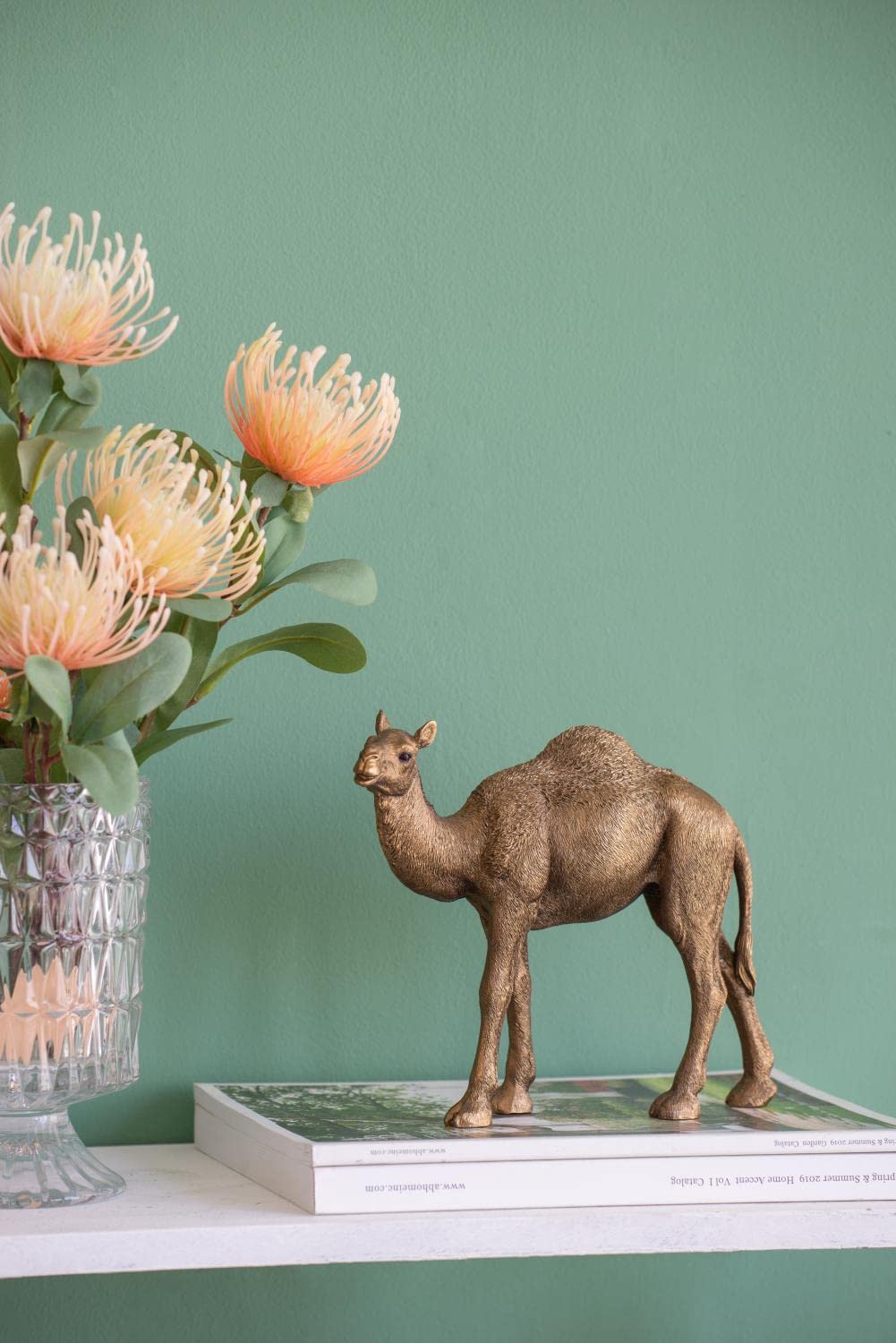 A&B Home Copper Camel Statue - Elegant Home Decor Accent Piece for Living Room, Bedroom, or Office Shelf Display