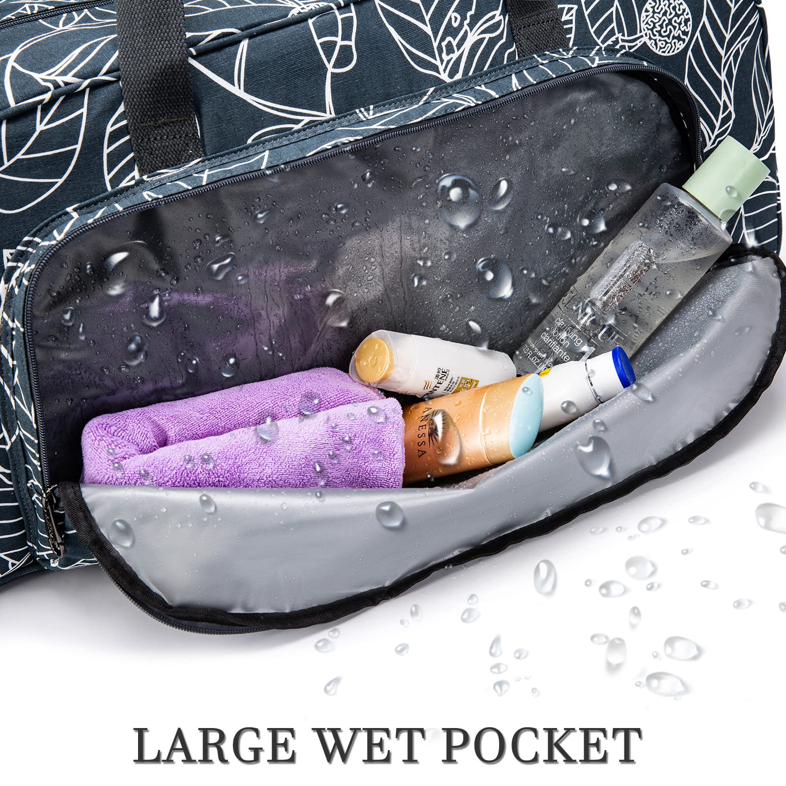 Premium Yoga Mat Bag for Women & Men - Large Canvas Gym Tote with Wet Pocket, Shoulder Strap & Mat Strap - Fits 1/4