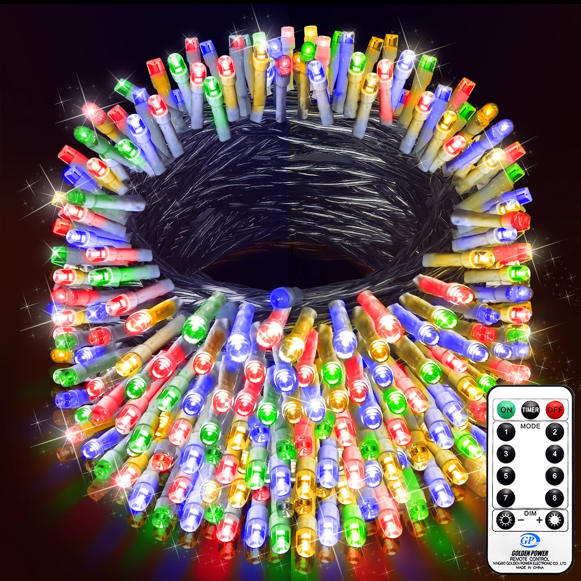 JXLEDAYY 1000 LED Christmas Lights - 403 FT Outdoor Waterproof String Lights with 8 Modes & Timer, Super Long Fairy Lights for Xmas Tree, Wedding, Holiday Party, Thanksgiving Decoration - Perfect for Indoor and Outdoor Christmas Decor, Garden, Patio, and Home Festive Lighting