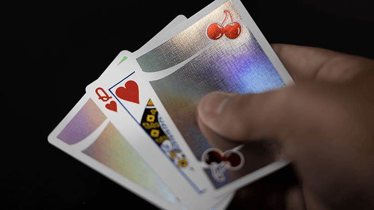 Premium Holographic Sands Mirage Cherry Casino Playing Cards - Waterproof & Durable for Poker, Magic Tricks, and Card Games