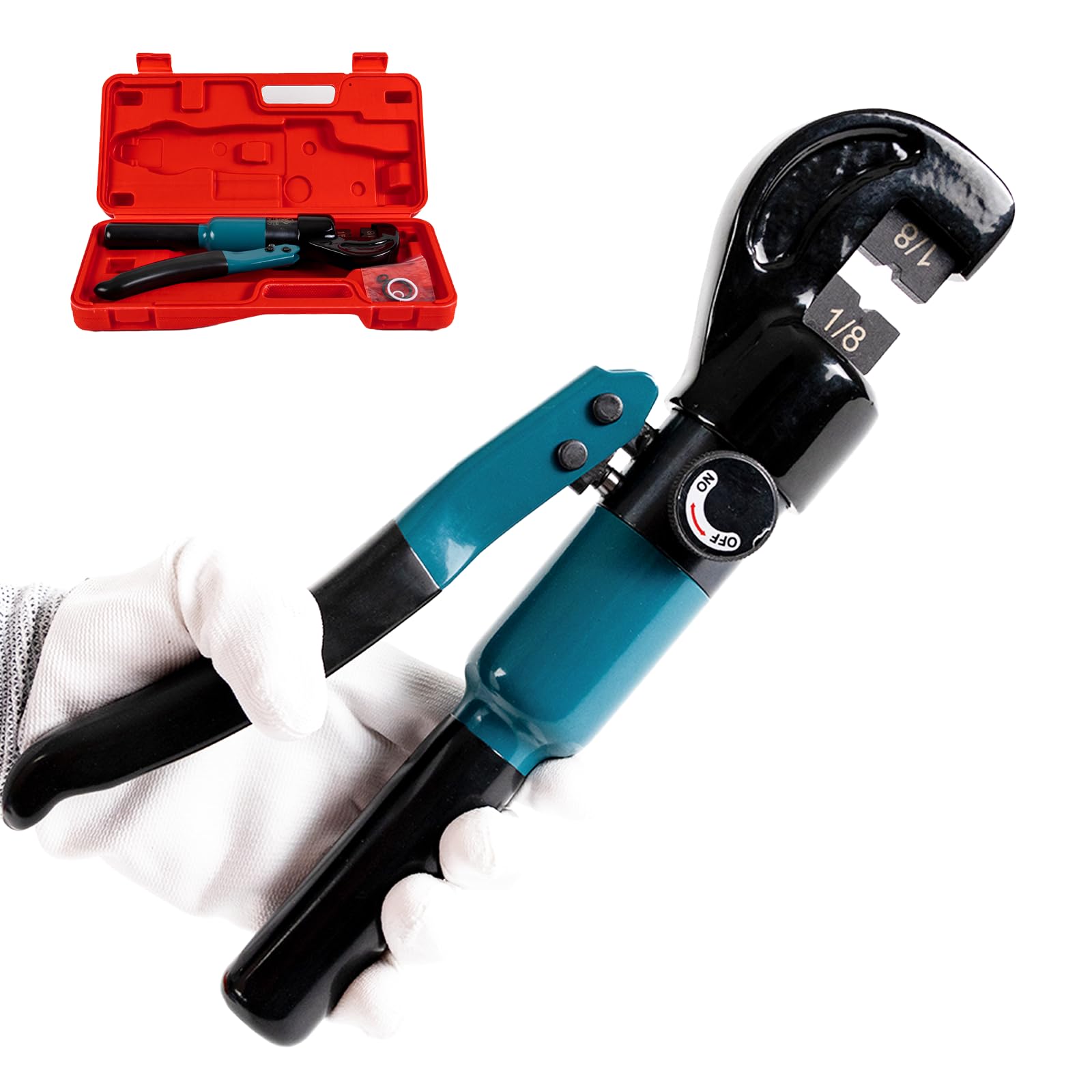 Muzata Upgraded Hydraulic Crimping Tool for 1/8
