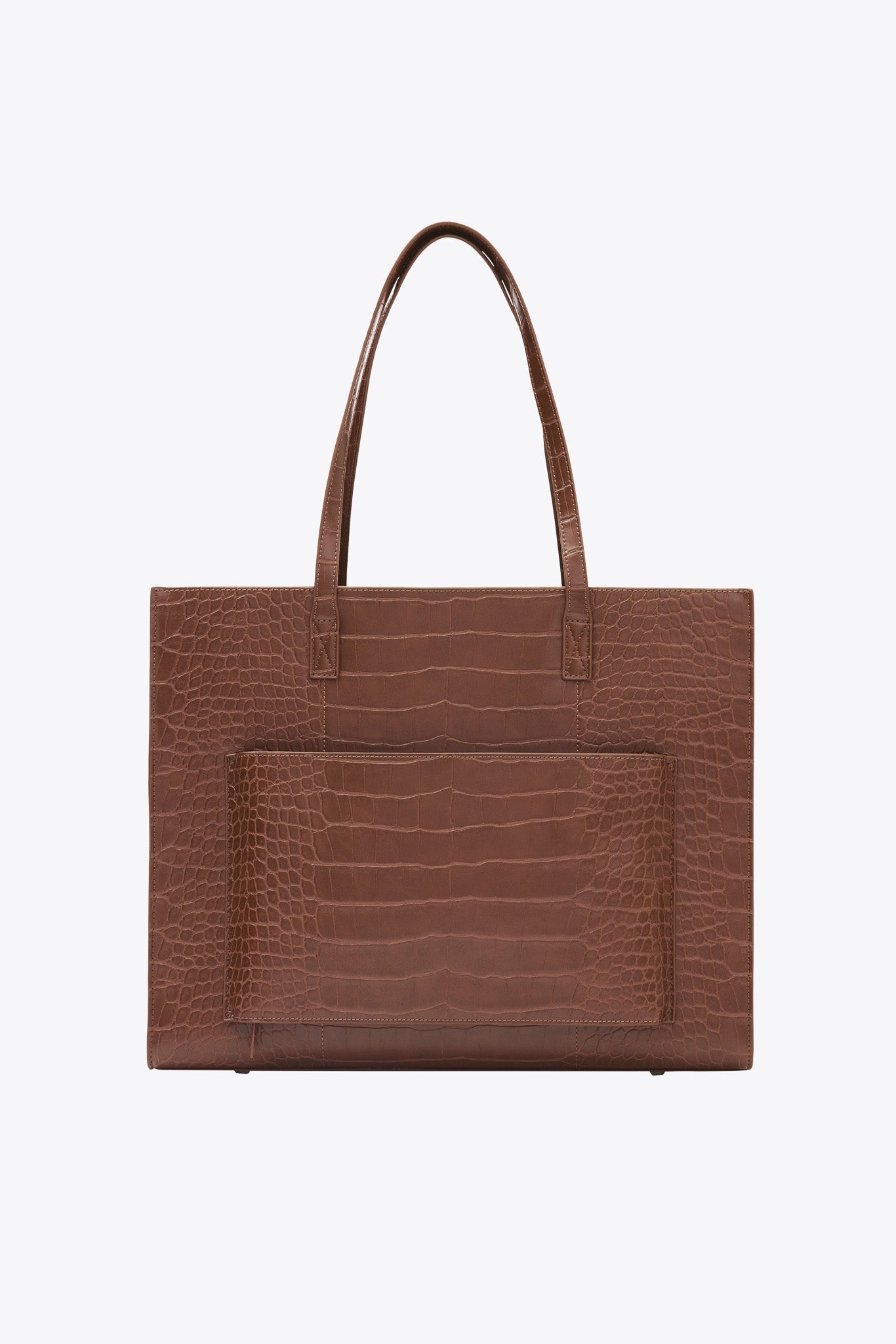 Premium Large Work Tote Bag in Maple Croc Leather - Stylish & Spacious Professional Office Bag for Women, Perfect for Business Meetings, Commuting & Travel