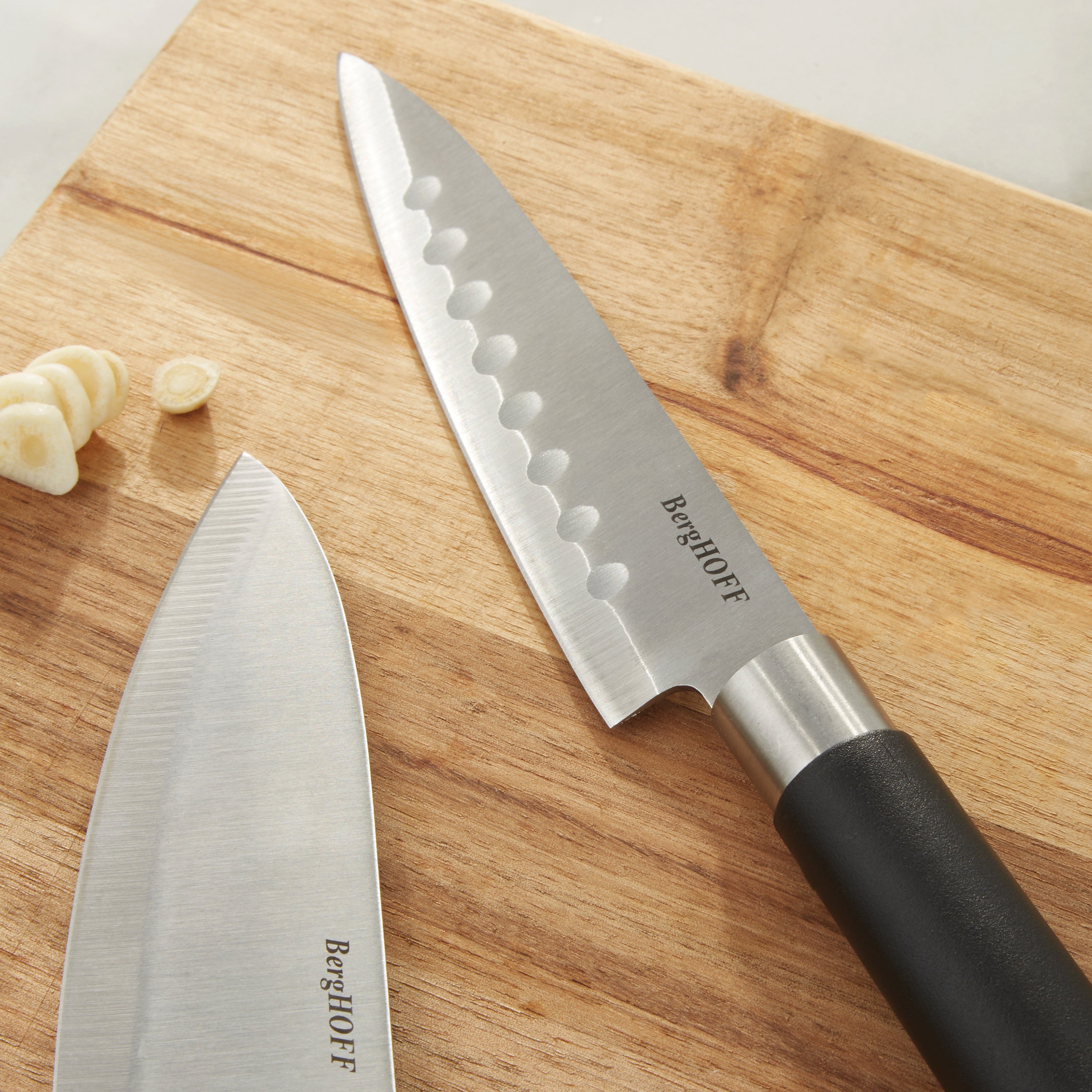 BergHOFF DiNA Codon 3-Piece Stainless Steel Santoku Knife Set - Professional Kitchen Knives for Slicing, Dicing & Chopping - Perfect for Home Chefs & Cooking Enthusiasts