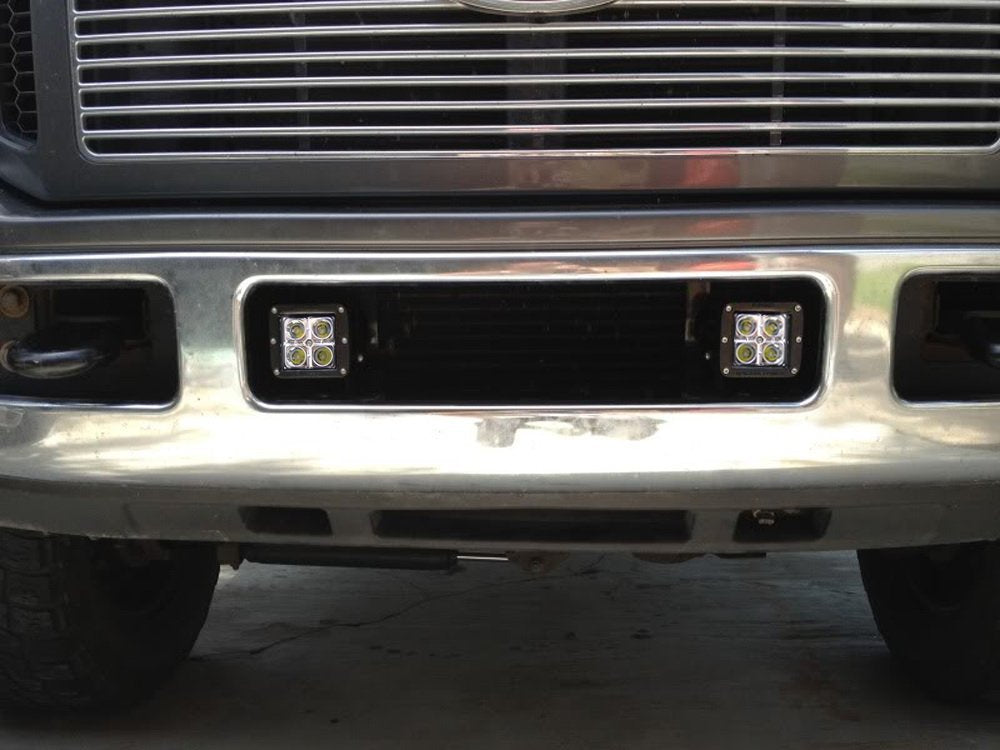 40W LED Pod Lights with Fog Light Bracket & Wiring Kit - Compatible with 2005-2007 Ford F250 F350 F450 Excursion - Off-Road, Fog, Work Light for Trucks & SUVs