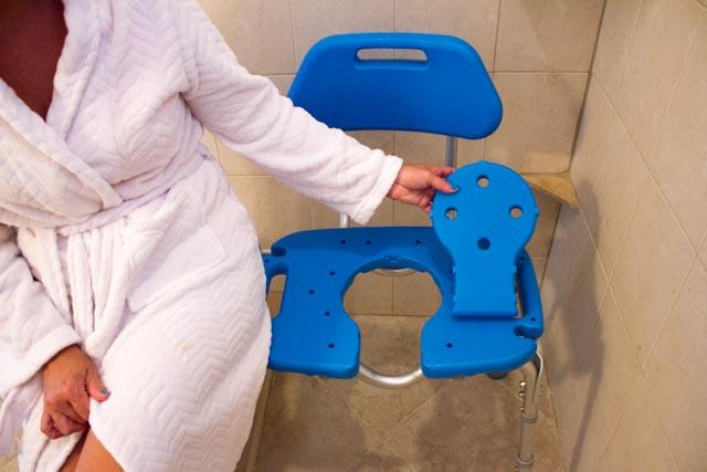 ALL ACCESS Bath Transfer Bench with CUTOUT & Removable Insert - Shower Safety Seat for Elderly, Disabled & Post-Surgery Recovery - Non-Slip Bathroom Mobility Aid for Home & Healthcare Facilities