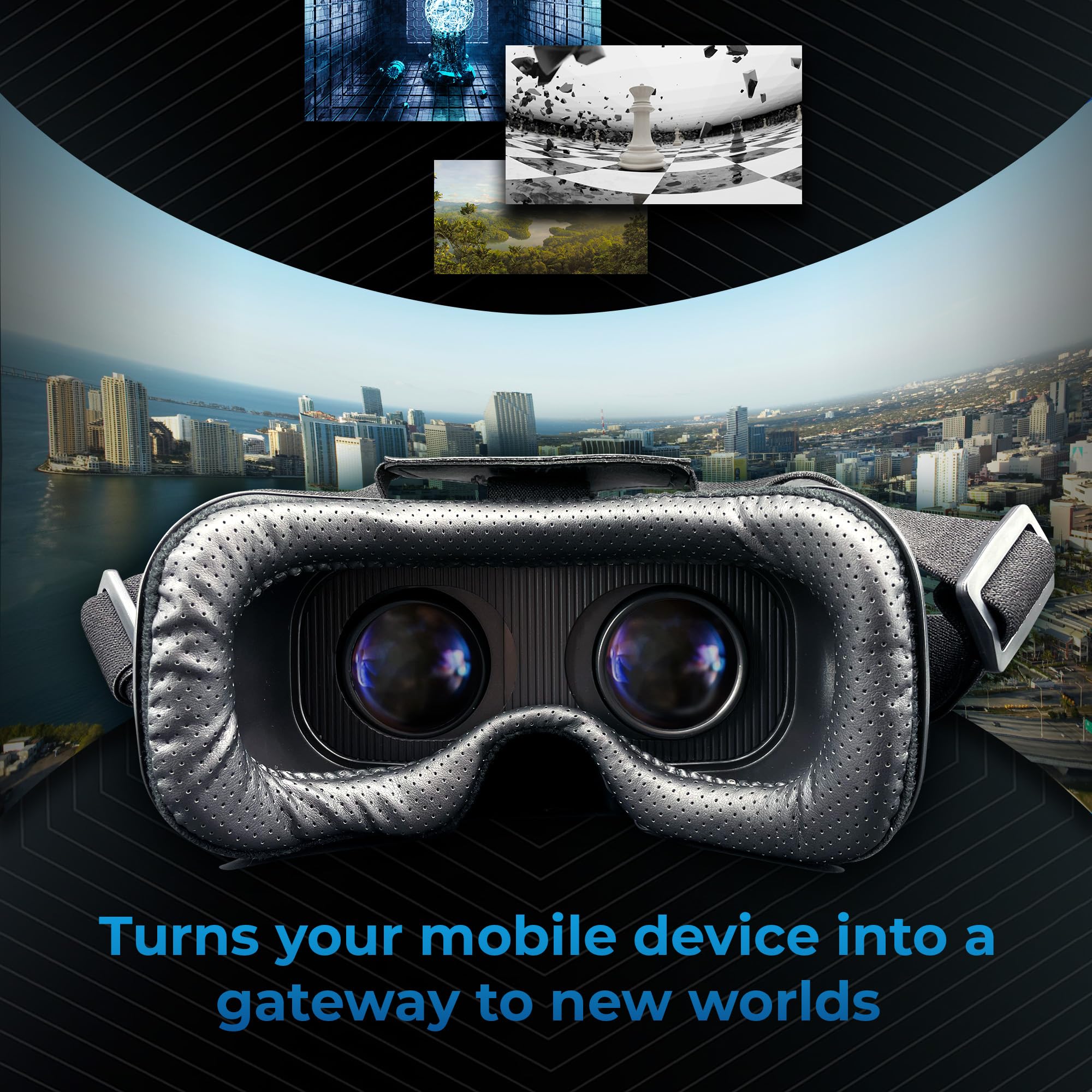 Premium VR Headset for Smartphones - Compatible with iPhone, Android & Windows (5.5