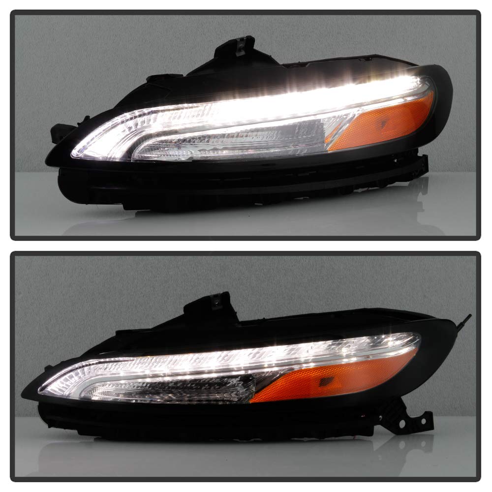 ACANII LED DRL Running Lights Parking Signal Lamps Assembly - Driver Side for 2014-2018 Jeep Cherokee | OE Style Replacement | Enhanced Visibility & Style for Daytime Driving & Parking