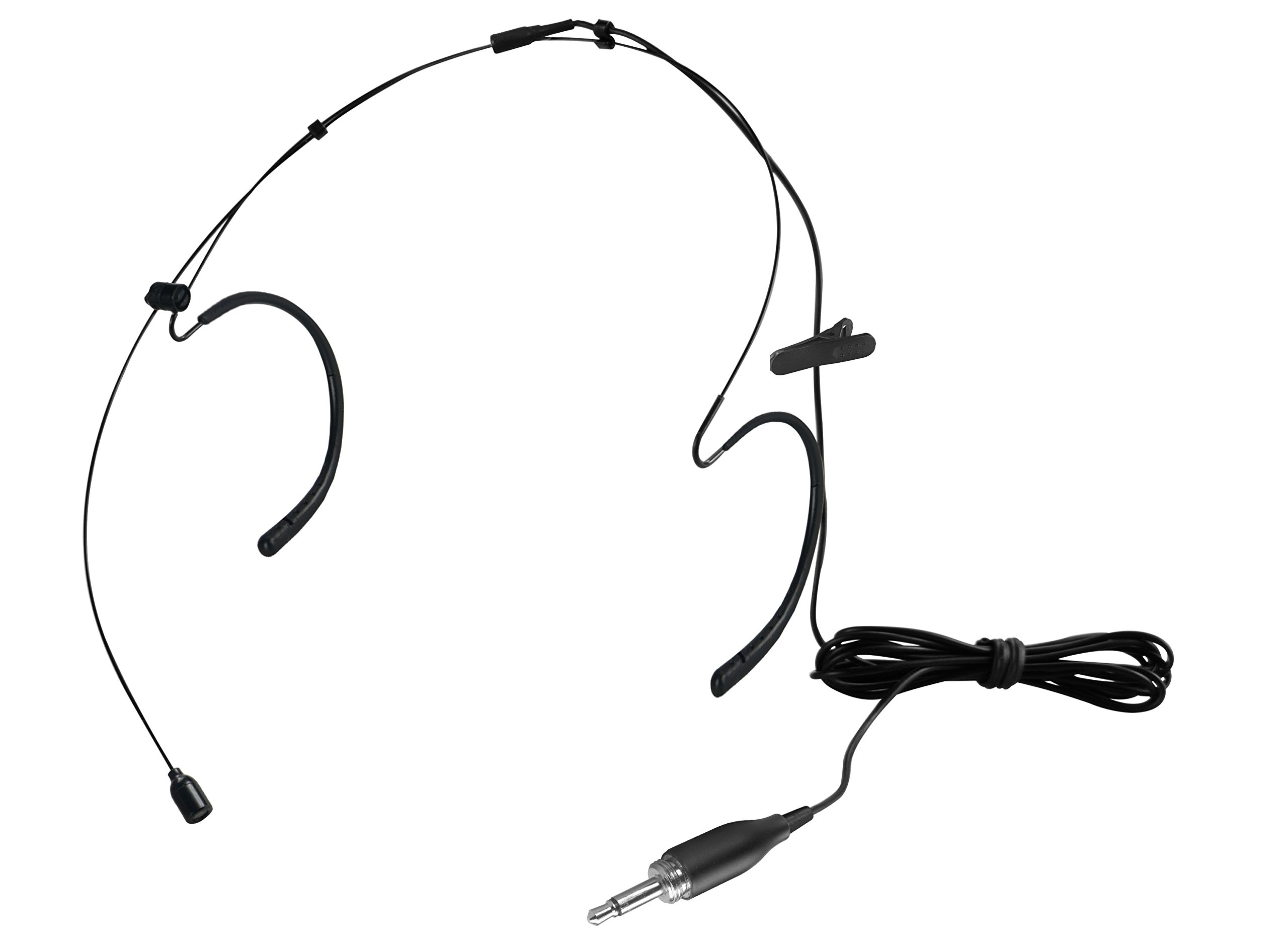Single Ear Hanging Headset Microphone with 3.5mm & 1/4