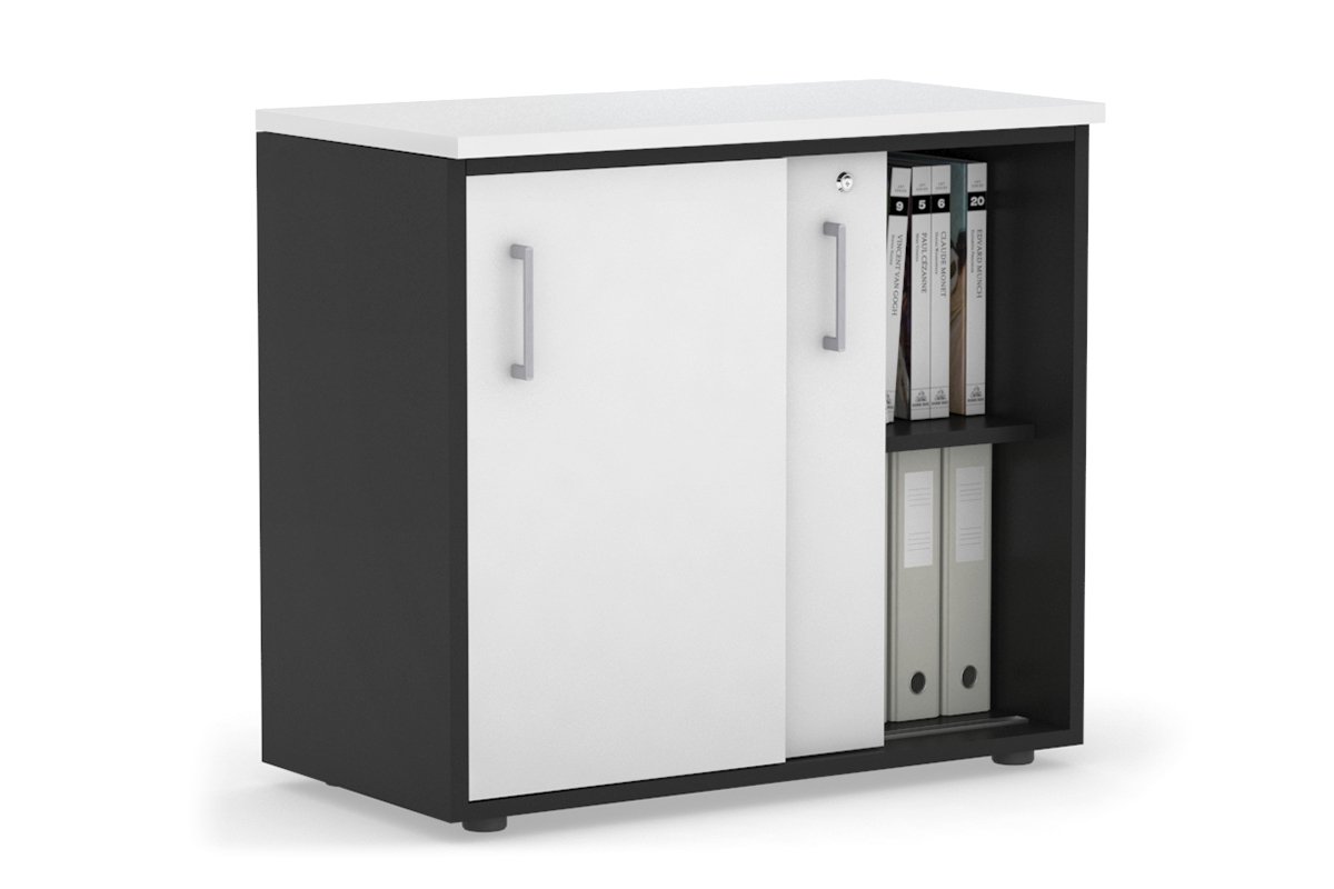 Modern 800W x 750H x 450D Sliding Door Credenza Cabinet - Stylish Storage Solution for Living Room, Bedroom or Office Organization