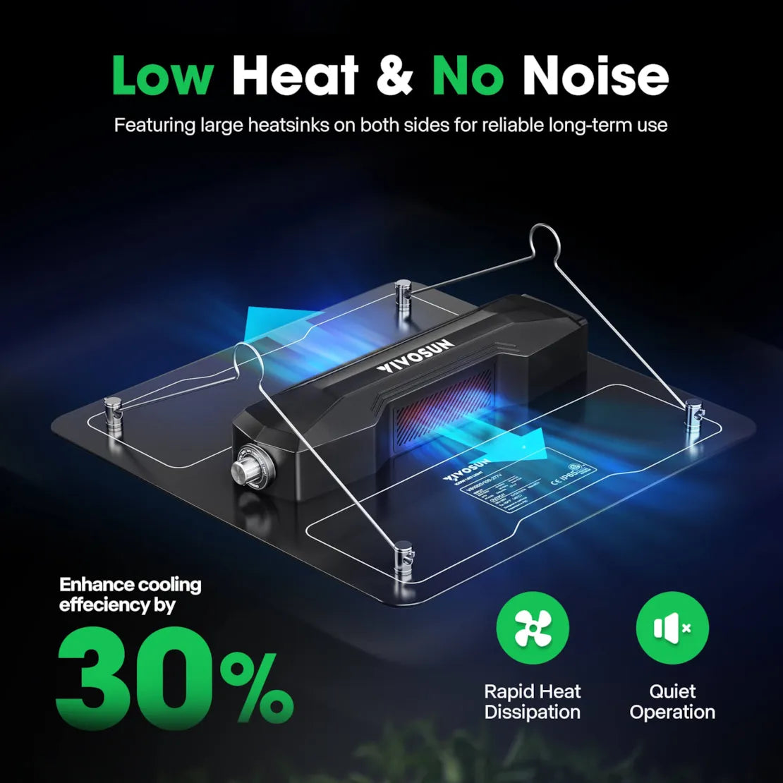 Vivosun VS1000 Full Spectrum LED Grow Light for Indoor Plants - 1000W Equivalent, Energy Efficient Plant Light for Hydroponics, Greenhouse, and Home Gardening