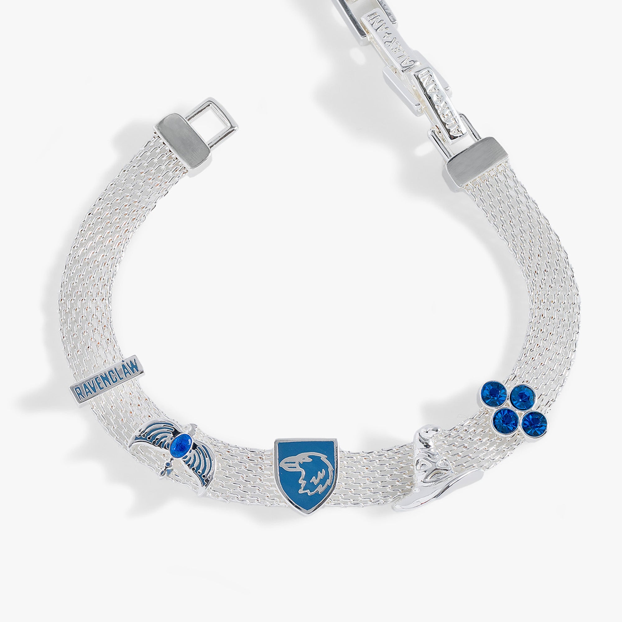 Harry Potter™ Ravenclaw Mesh Charm Bracelet - Official Wizarding World Jewelry for Fans & Collectors | Perfect for Cosplay, Gifts, and Everyday Wear
