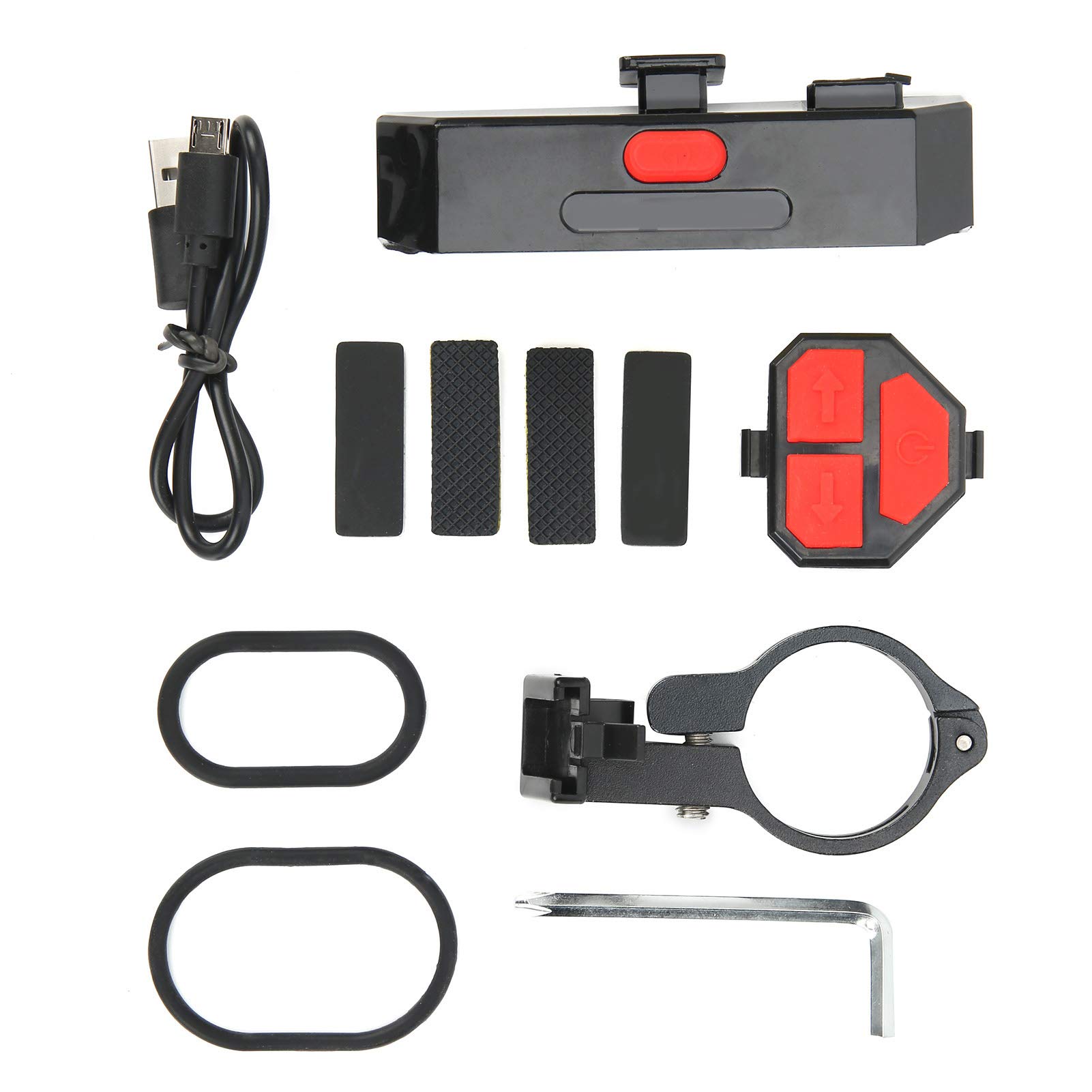 VGEBY USB Rechargeable Bike Tail Light - Super Bright 800mAh LED Bicycle Rear Light with Remote Control, 3 Light Modes & IPX4 Waterproof - Perfect for Night Cycling, Commuting & Road Safety