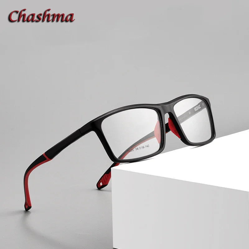 Men's Full Rim Square TR90 Sport Eyeglasses 1220 - Lightweight Durable Frame for Running, Cycling & Outdoor Activities