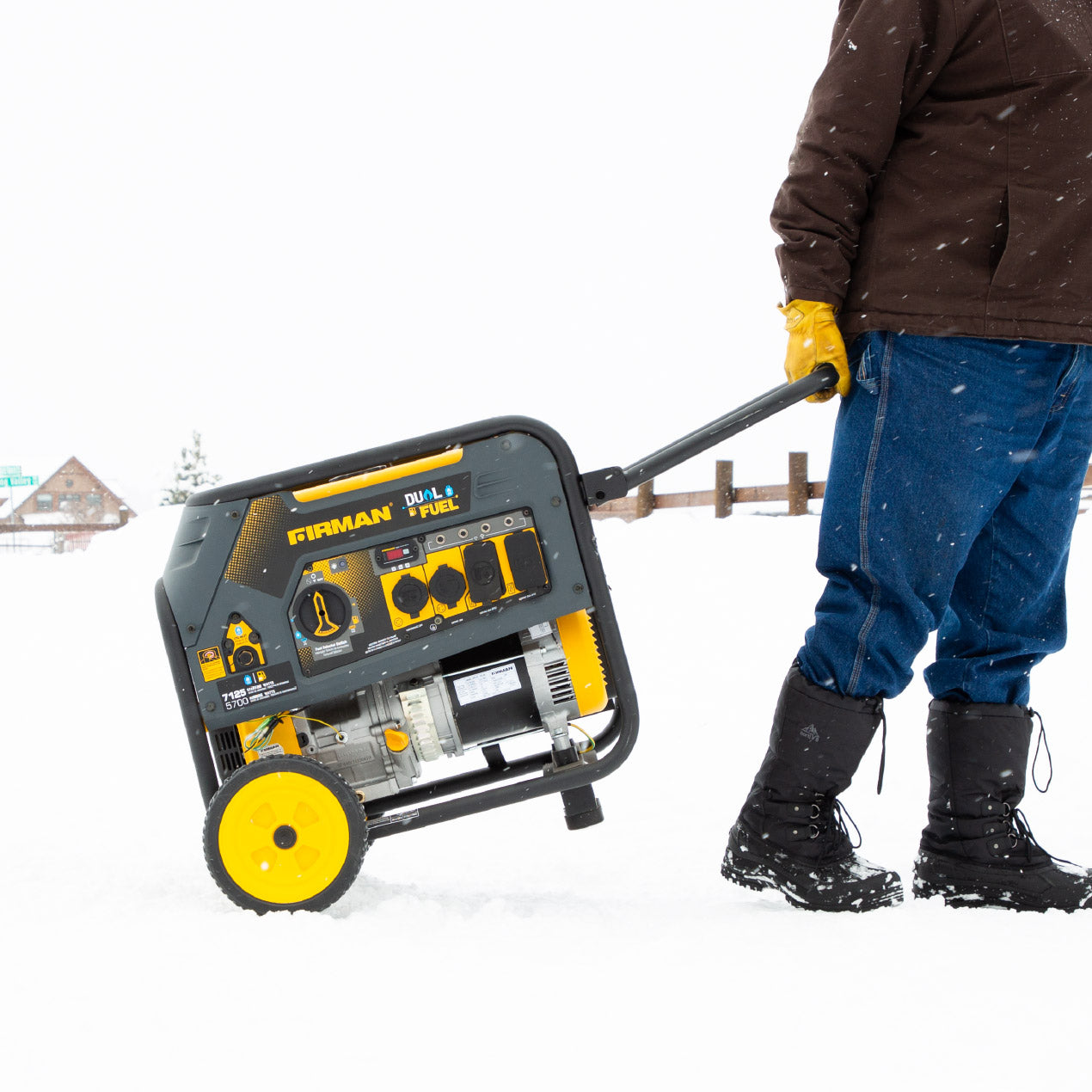 Dual Fuel 5700W Portable Generator with Recoil Start - 120V/240V Output for Camping, Home Backup & Outdoor Power