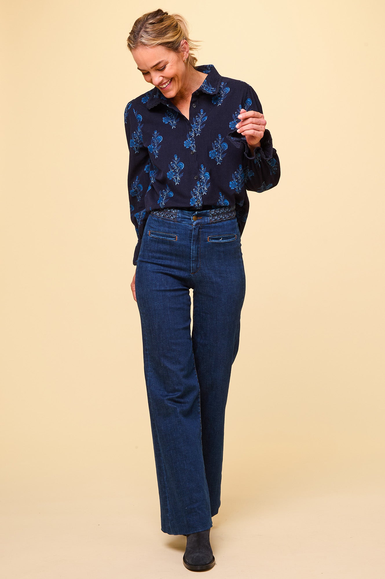 Ross Women's Dark Wash Denim Jeans - Classic Straight Leg Fit for Everyday Comfort | Perfect for Casual Wear, Office & Weekend Outings