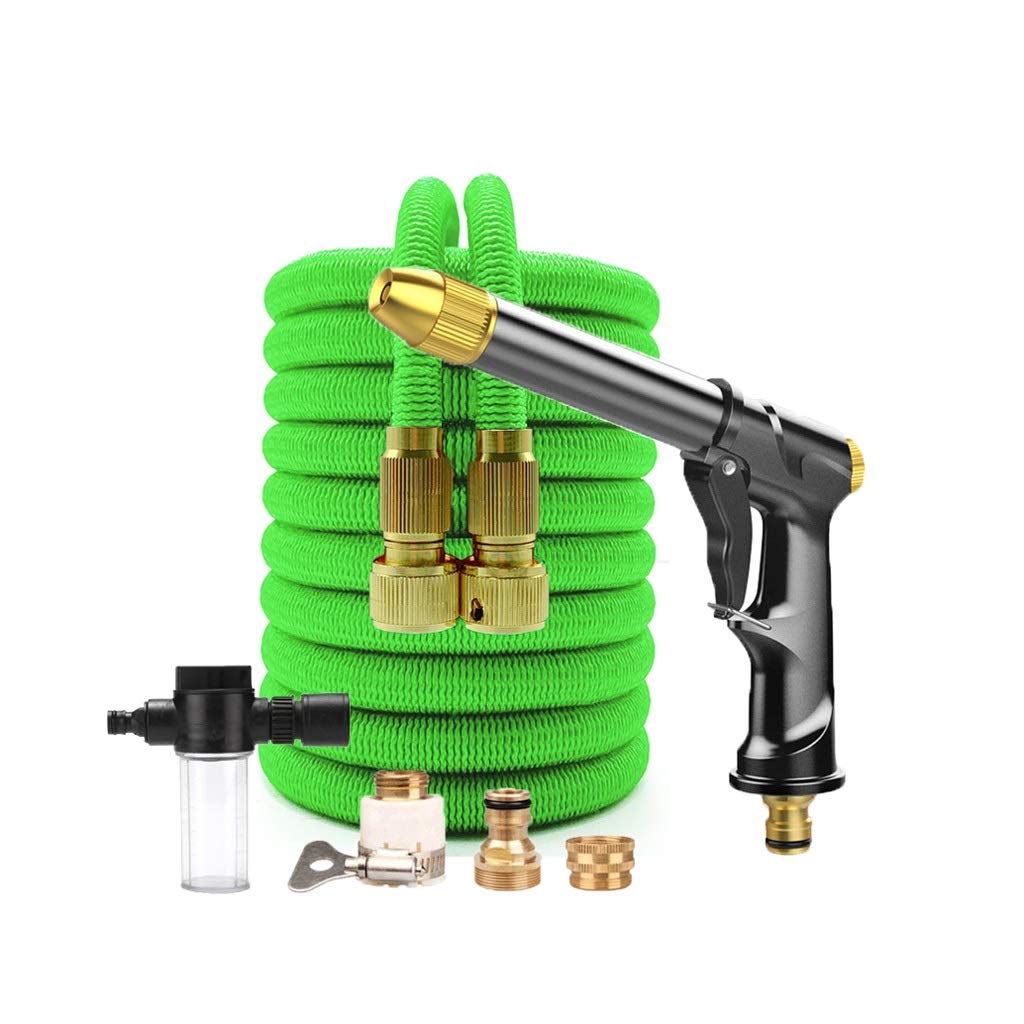 TWDYC Expandable Magic Garden Hose 100FT - Flexible Water Hose with Spray Nozzle for High Pressure Car Washing, Lawn Irrigation & Outdoor Cleaning (Color: A) - Perfect for Gardening, Car Wash & Home Cleaning Tasks