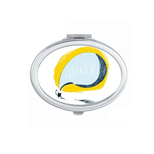 DIYthinker Universe Alien Monster Cat Night Mirror - Portable Folding Double-Sided Makeup Mirror for Travel, Home & Vanity | Perfect for Cosmetics, Skincare & Salon Use