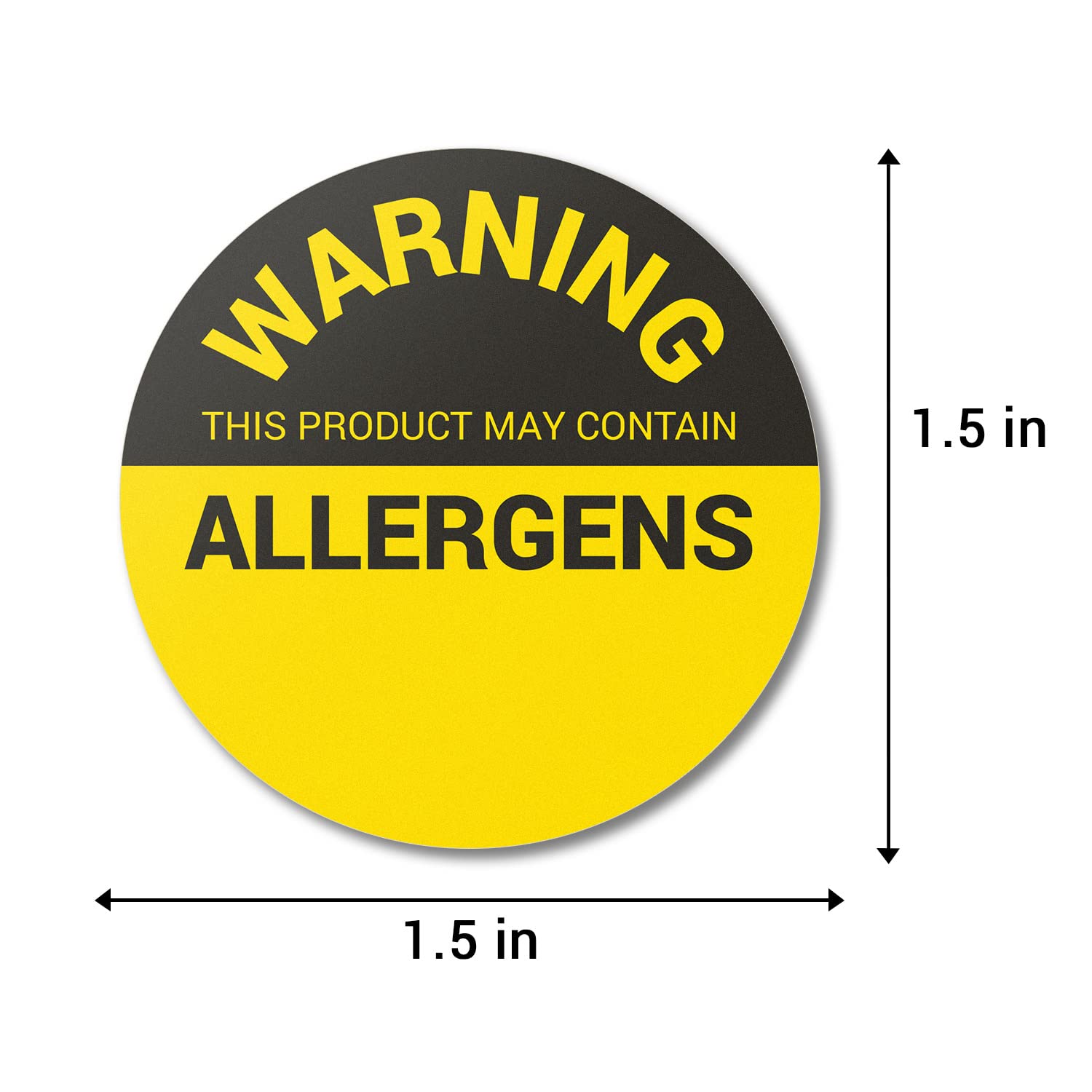 300 Customizable Allergy Warning Stickers (1.5