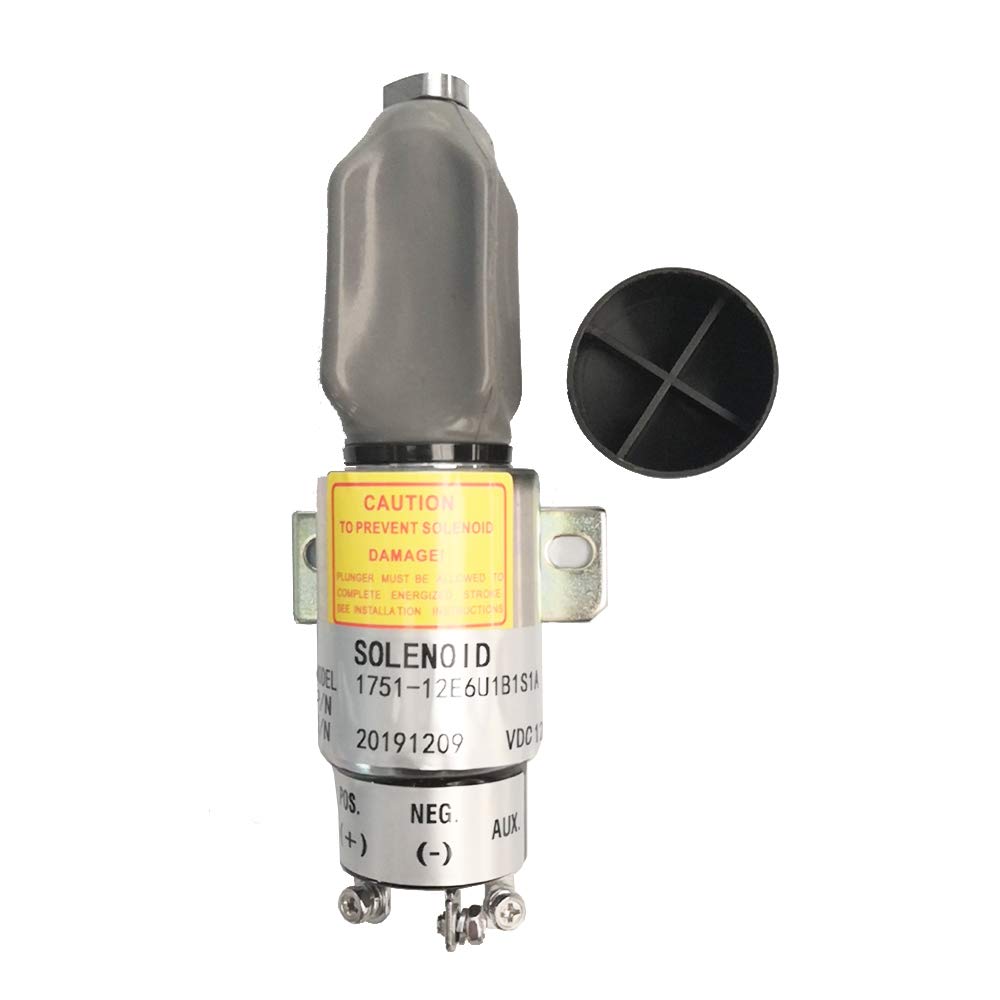 12V Diesel Fuel Shut Off Solenoid Valve for Cooker 1700-2530 1751-12E6U1B1S1A - Perfect for RV, Marine, and Off-Grid Cooking Systems