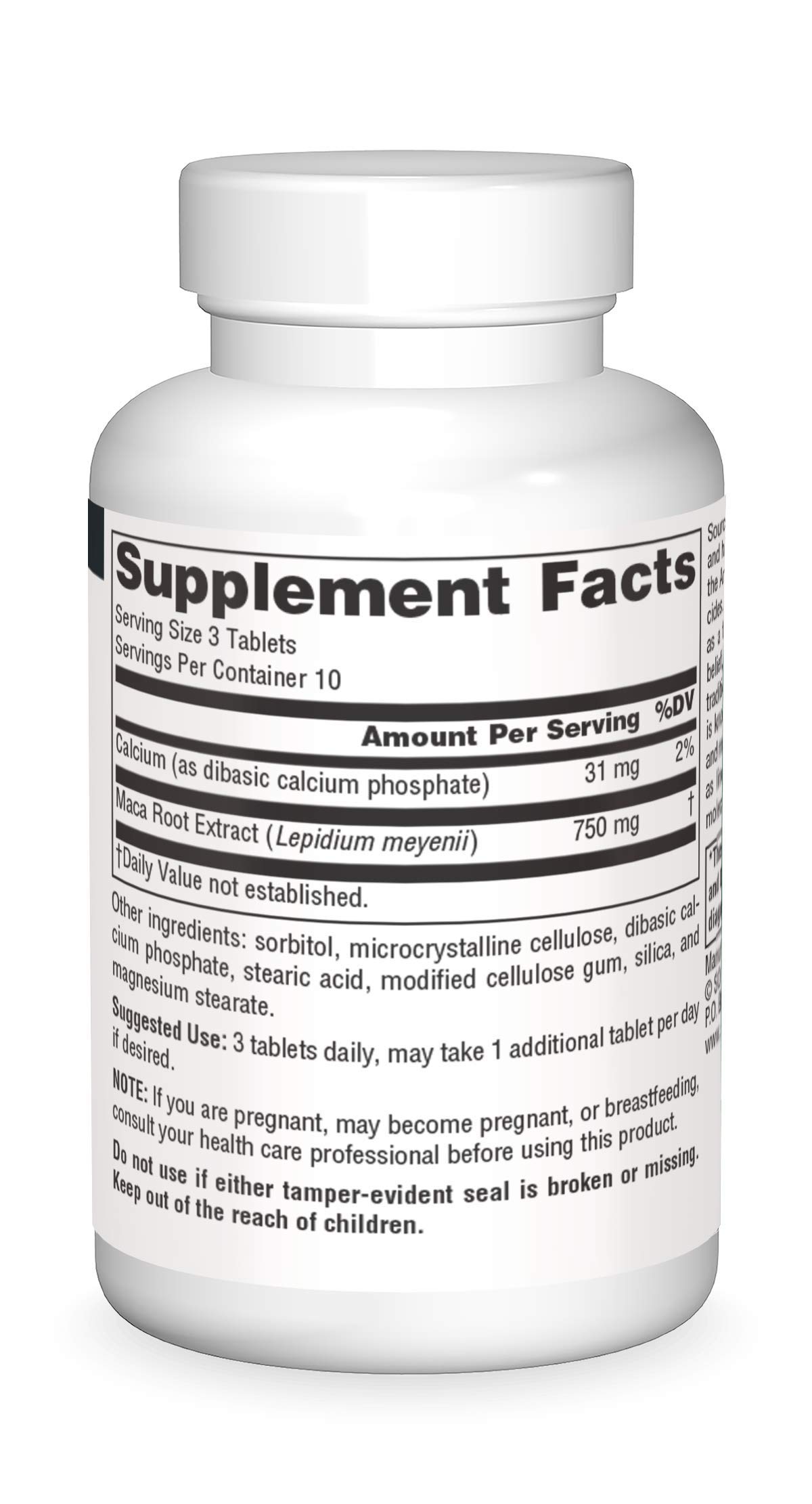 Source Naturals Maca 250mg Tablets - 30 Count | Natural Energy & Stamina Booster for Men & Women | Supports Hormonal Balance & Vitality | Perfect for Fitness, Workout & Daily Wellness