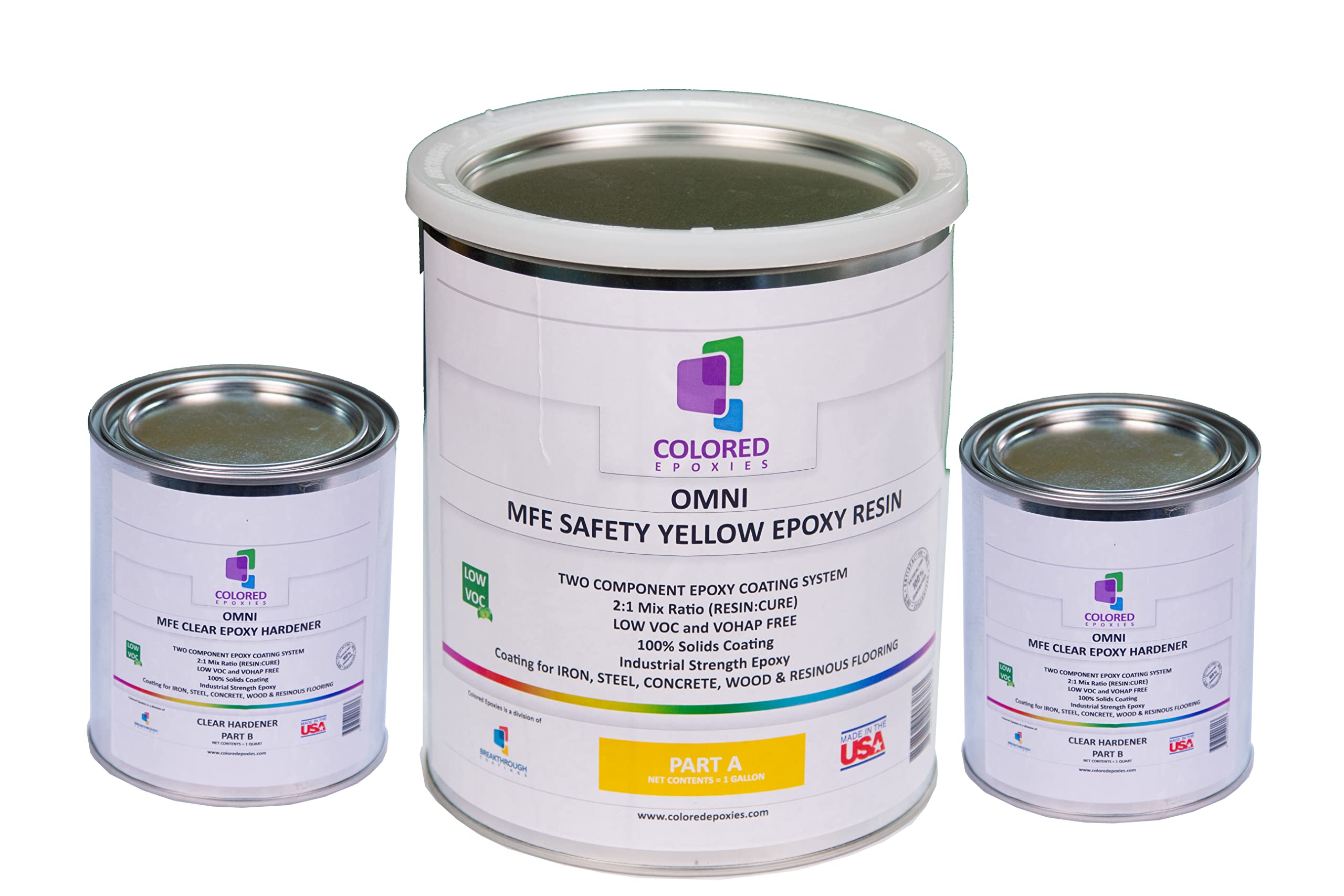 Premium Safety Yellow Epoxy Resin Kit - 1.5 Gallon for Bar Tops, Table Tops, Wood, Concrete & Art Projects | DIY Epoxy Coating for Countertops, Floors, Crafts & Decorative Surfaces | High-Gloss, Durable Finish for Home & Commercial Use