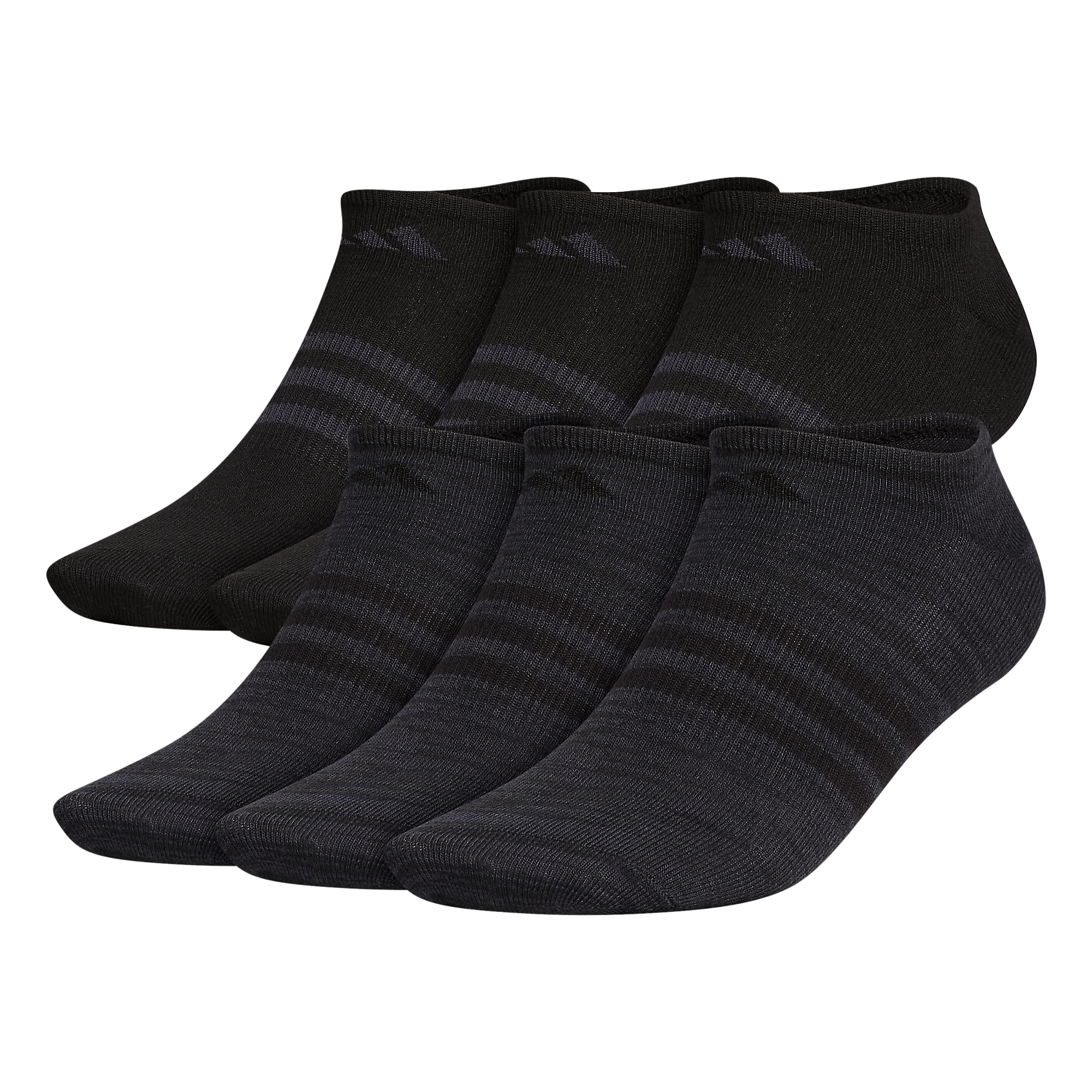 adidas Men's Superlite No Show Socks 6-Pack - Breathable Athletic Socks for Running, Gym & Casual Wear