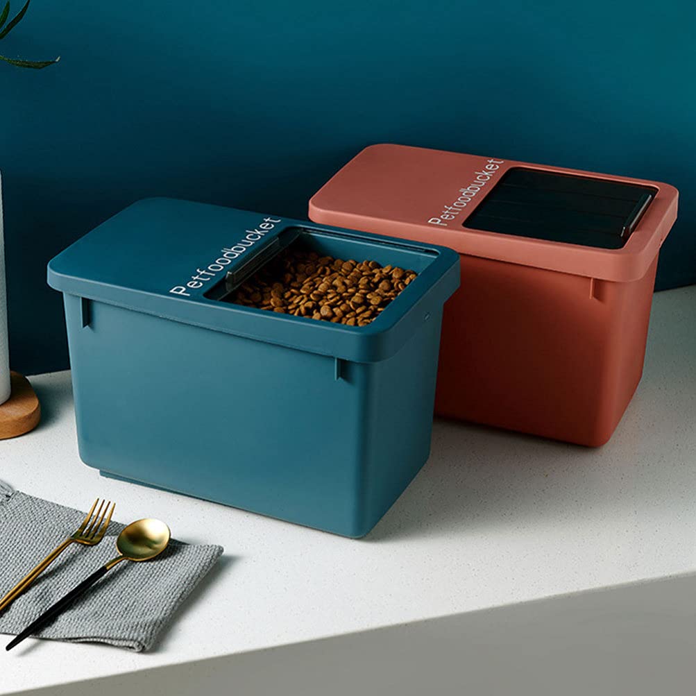 POPETPOP Airtight Pet Food Storage Container with Lids - 5 Gallon Sealed Dog & Cat Food Bin, Grain Storage Barrel for Freshness - Perfect for Kitchen, Pantry & Pet Feeding Areas
