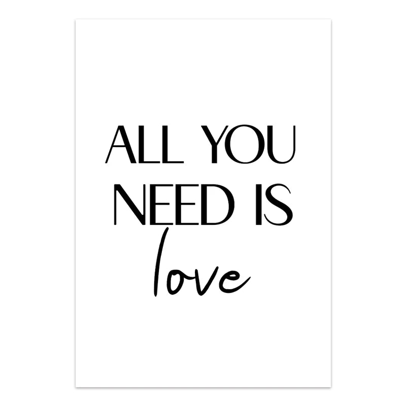Inspirational Quotes Wall Art - Modern Cursive Verse Canvas Paintings & Posters for Home Office Decor | Nordic Style Motivational Wall Decor for Living Room, Bedroom & Workspace