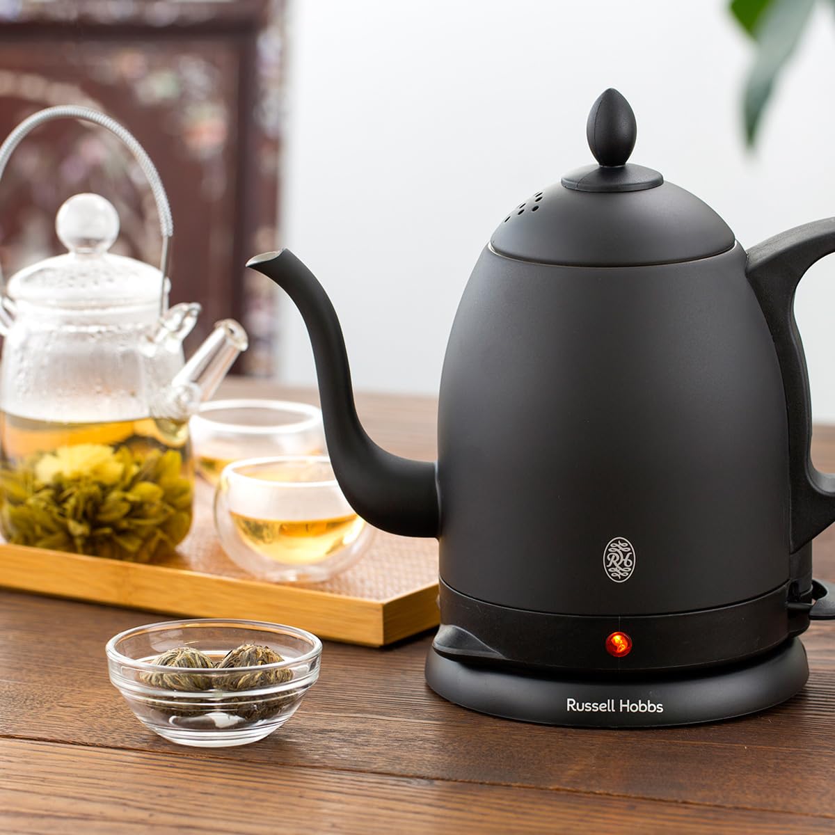 Russell Hobbs 7408JP-88 Matte Black 0.8L Electric Cafe Kettle - Fast Boiling for Coffee, Tea & Hot Drinks in Home, Office or Dorm Room