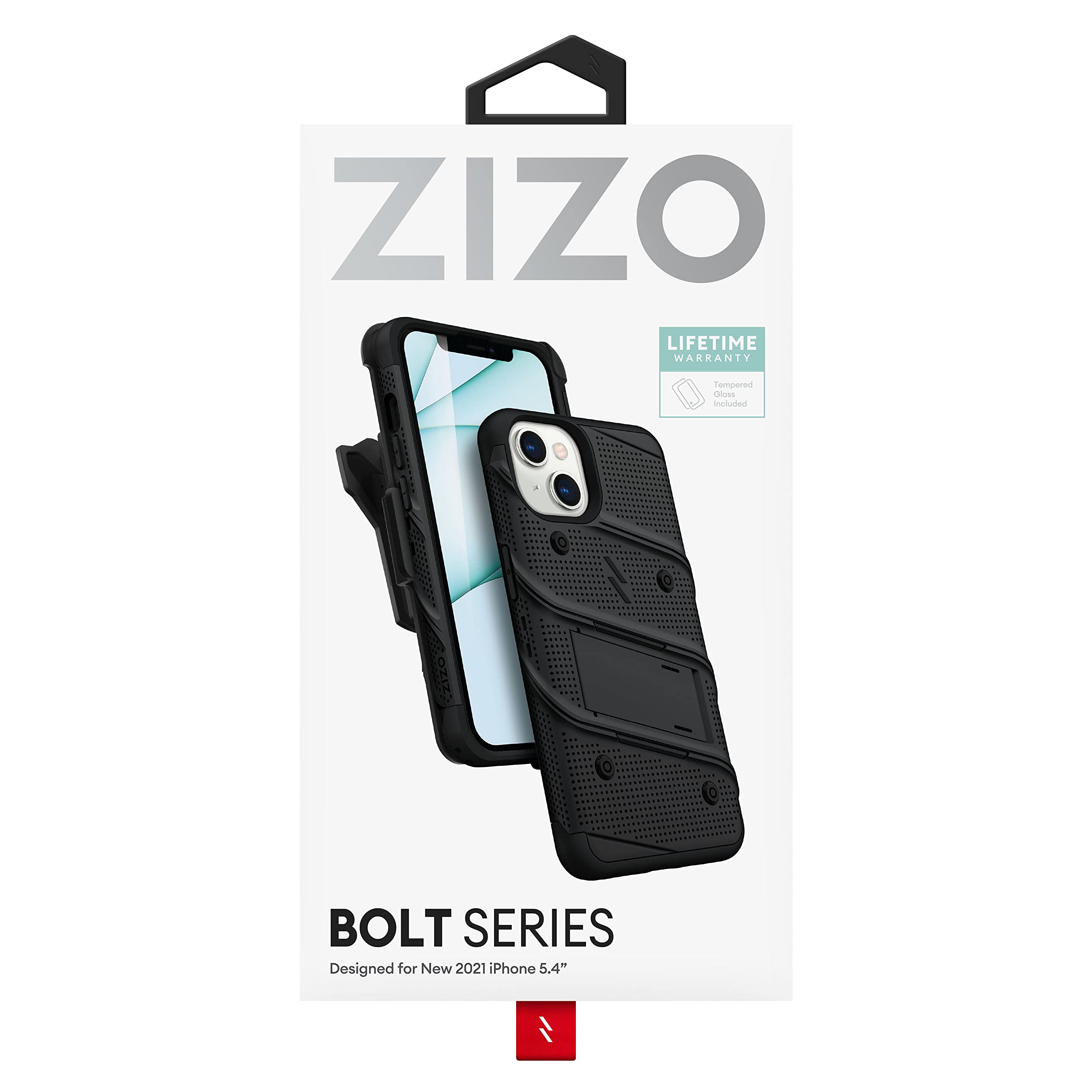 ZIZO iPhone 13 Mini Case with Screen Protector & Kickstand - for Work & Travel