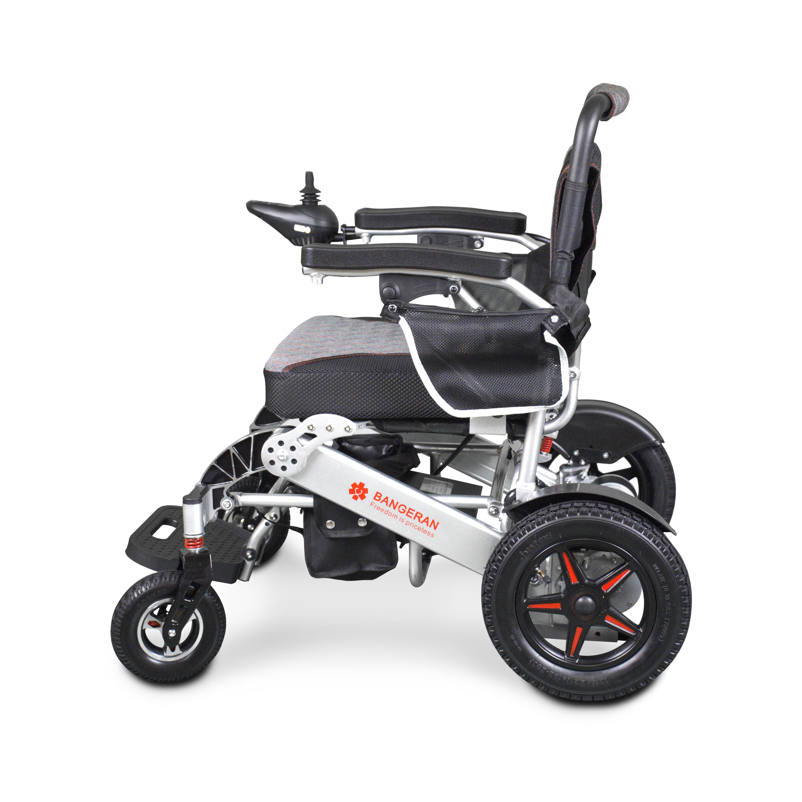 Lightweight Electric Power Wheelchair Mobility Scooter - Foldable Travel Wheelchair for Adults & Seniors - FAA Approved Airplane Safe Motorized Wheelchair (Silver) | Perfect for Air Travel, Shopping Malls & Outdoor Activities